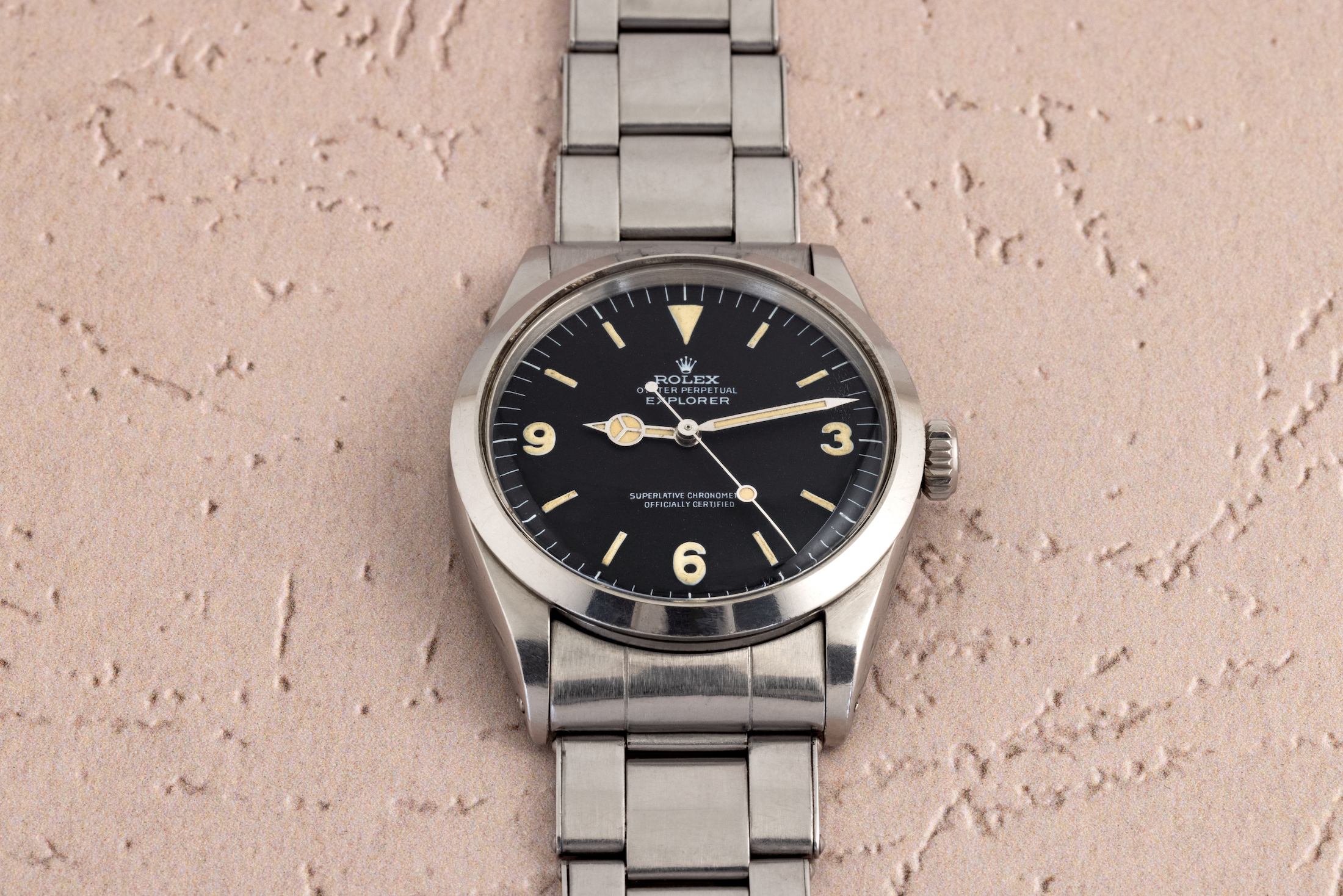 image of Rolex Explorer 1016 with matte dial.