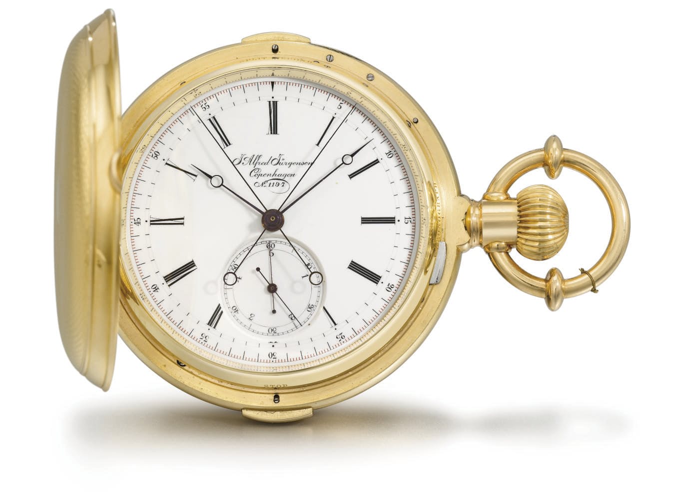 A Jaques Alfred Jürgensen splits second pocket watch, 1884