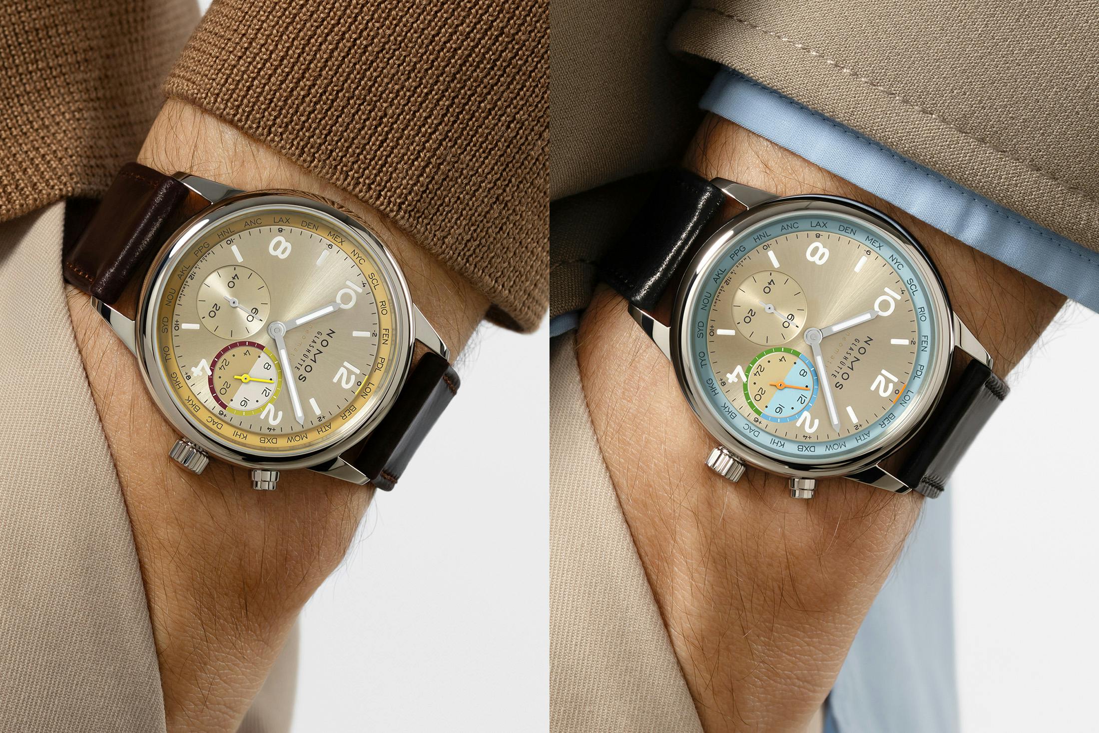 Nomos Club Sport Neomatic Worldtimer 'Roam' And 'Reverie'