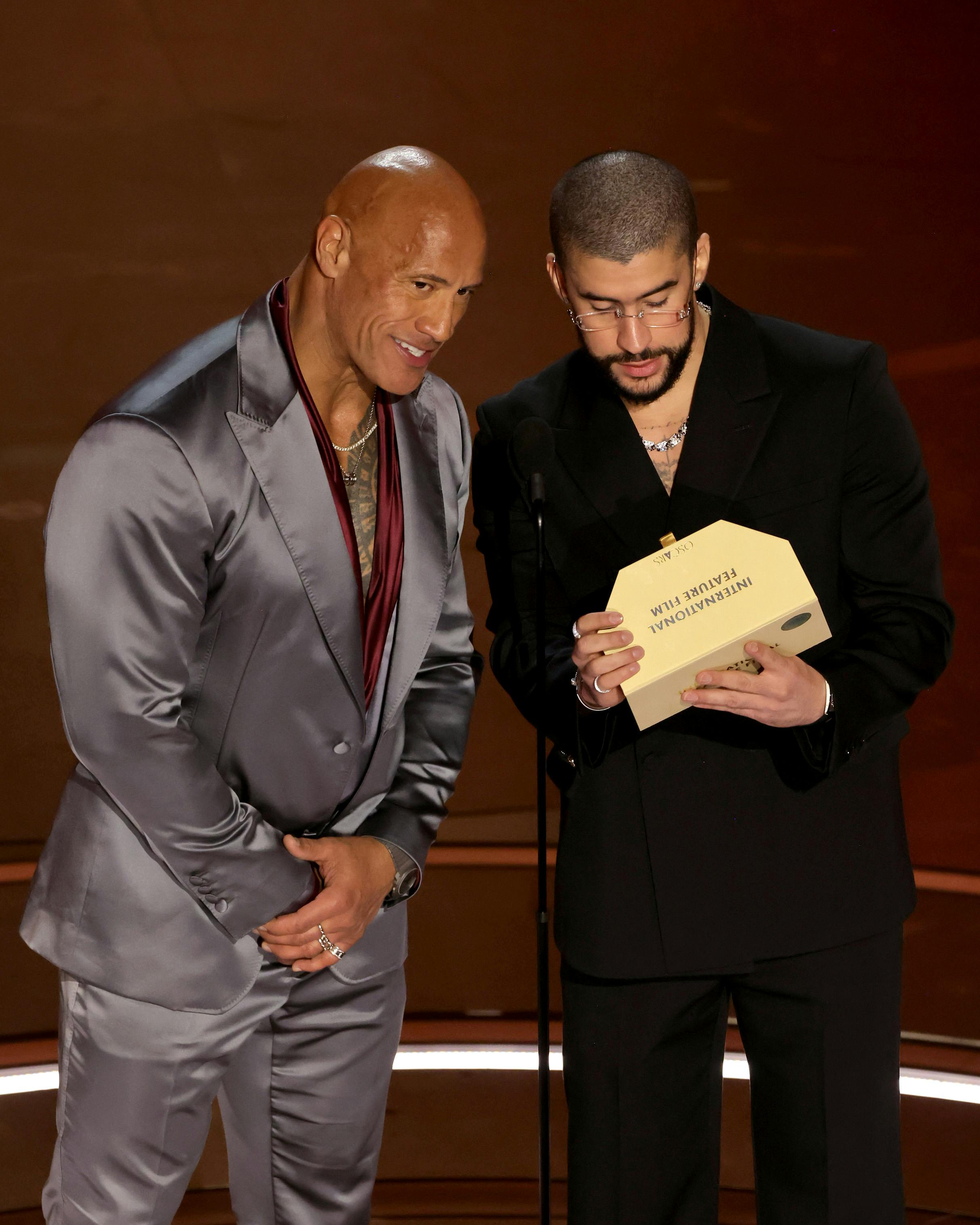 Dwayne Johnson and Bad Bunny 
