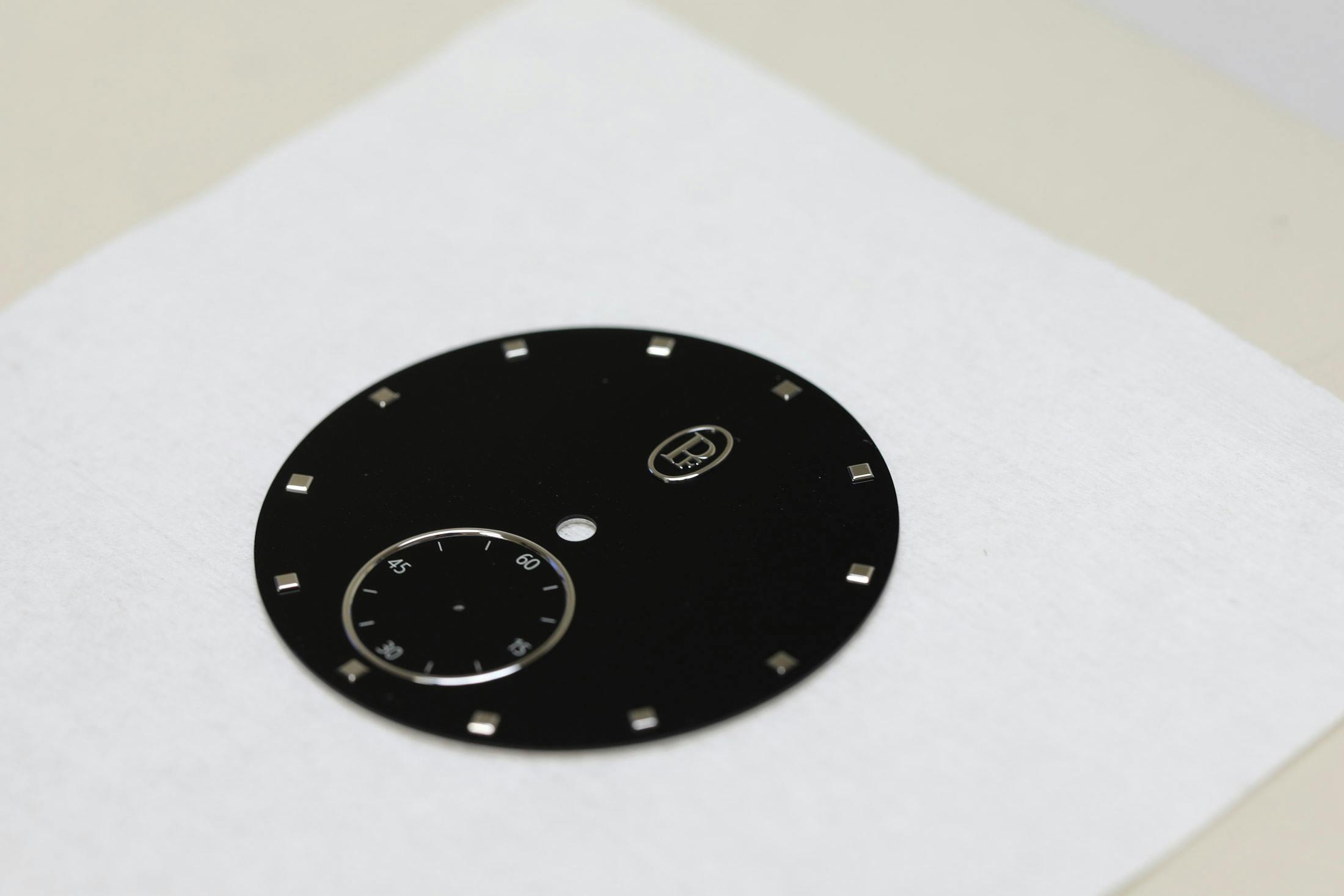 Onyx dial, La Rose Carrée pocket watch