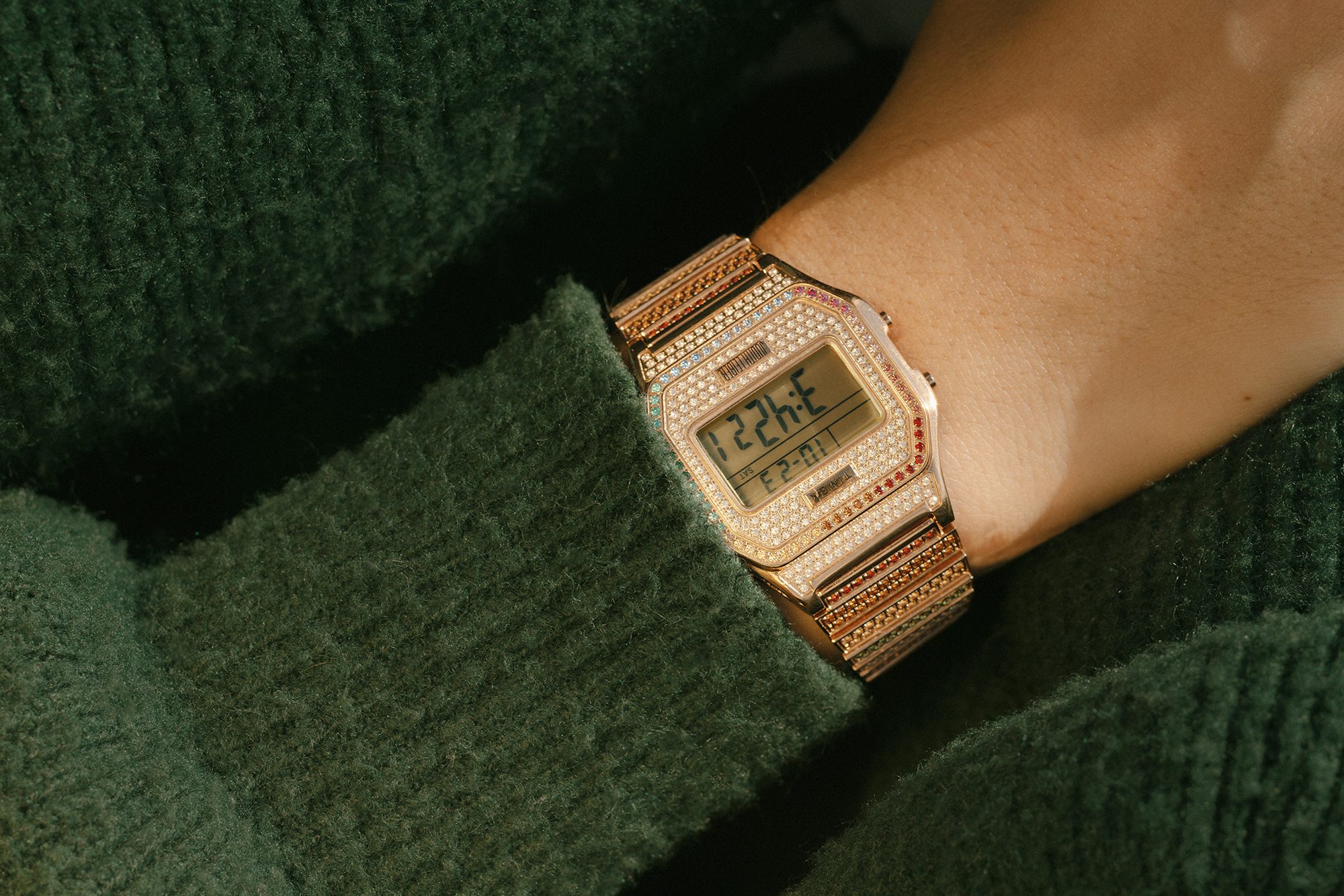 A Timex watch on a wrist 