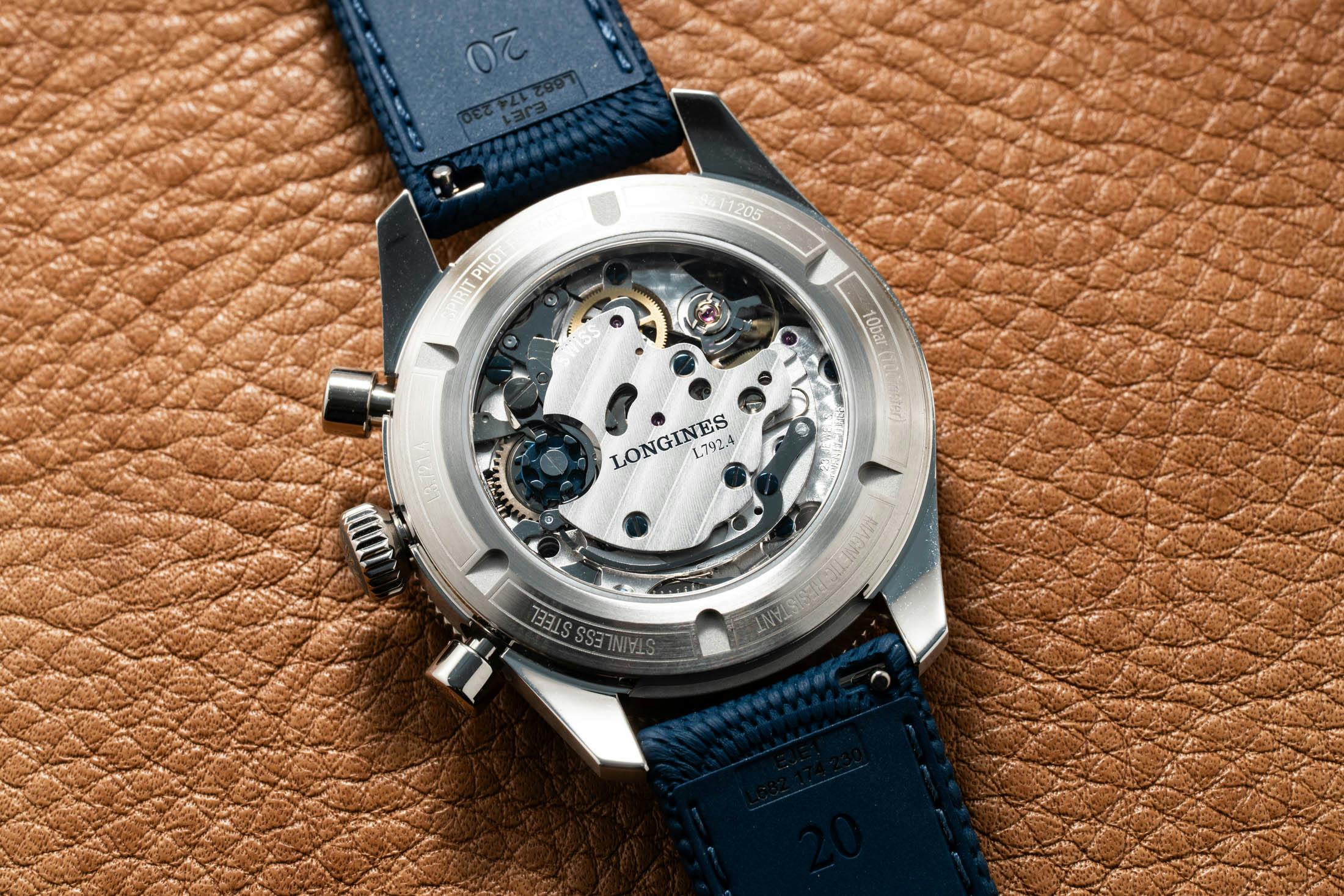 Longines Spirit Pilot Flyback Blue Movement Shot