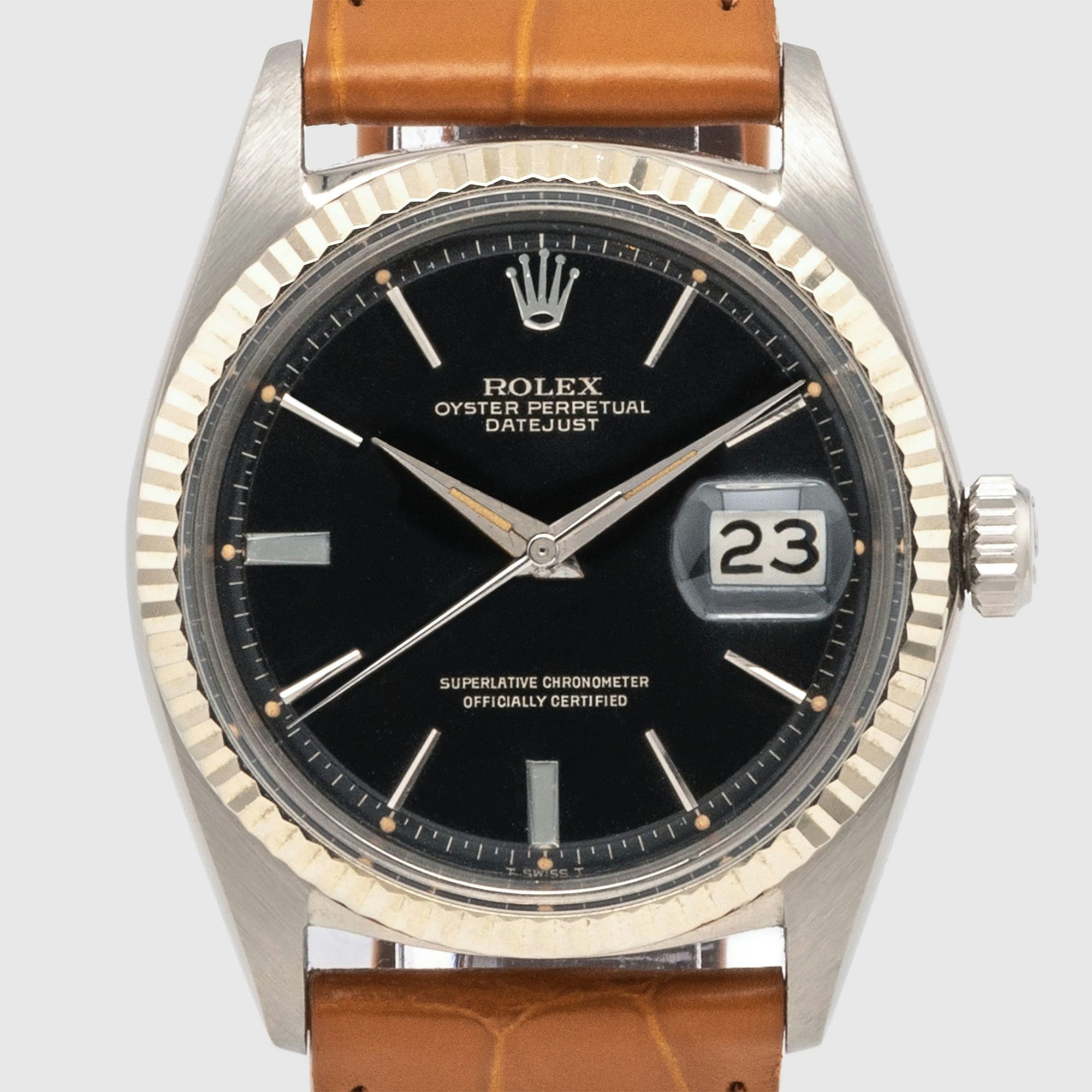 A Rolex Datejust ref. 1601 in white gold