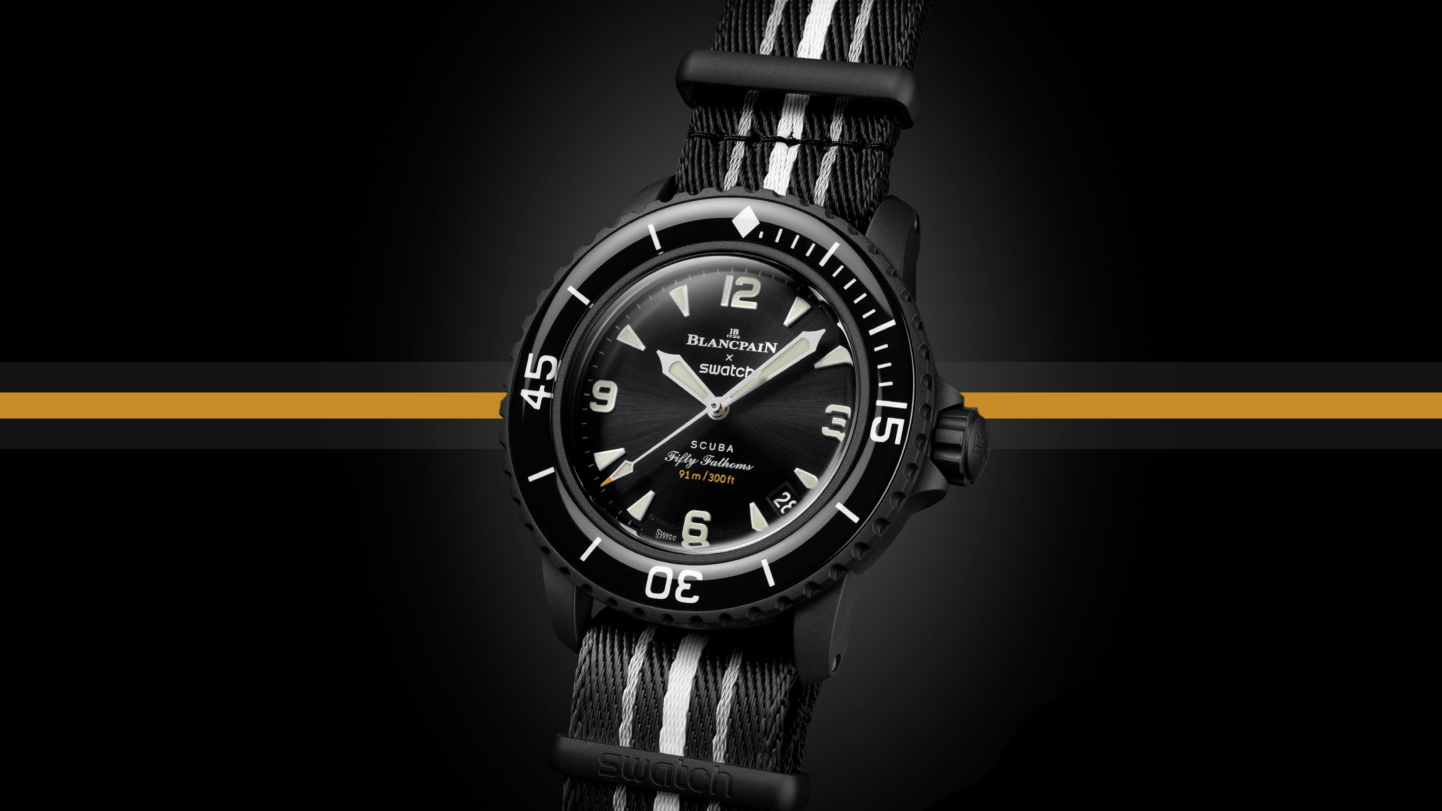The New $400 Swatch x Blancpain Scuba Fifty In Black