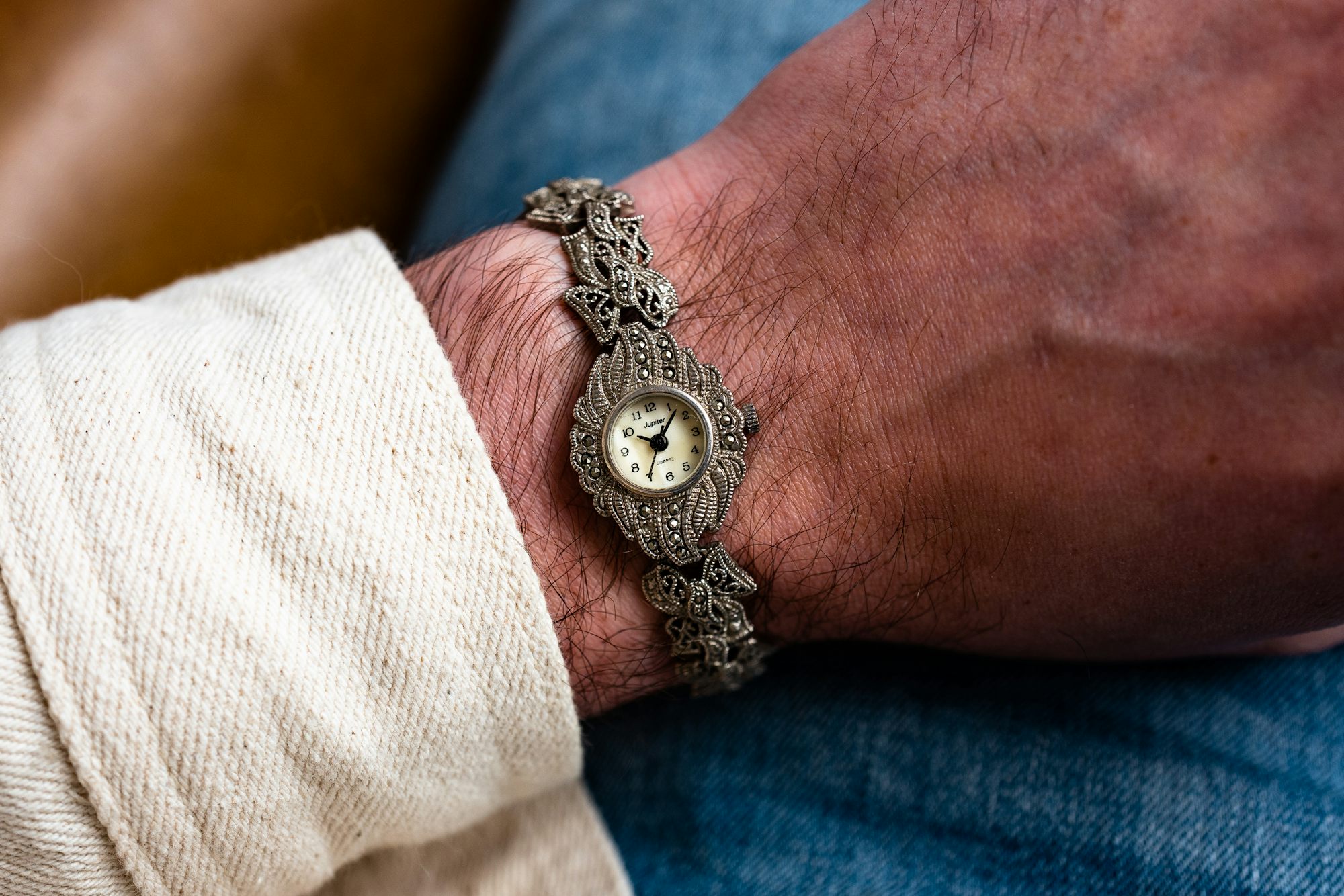 The Jupiter watch on the author's wrist. 