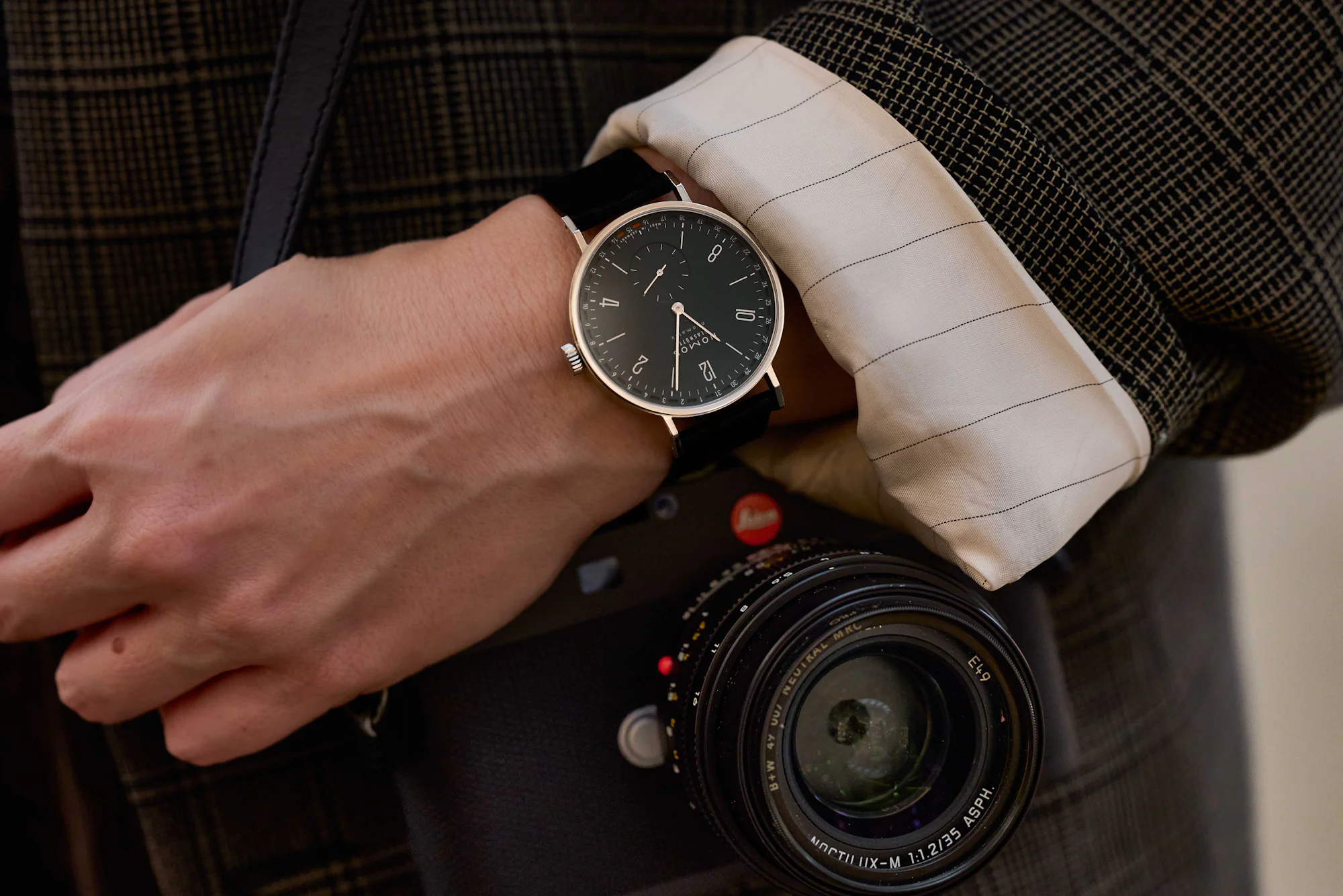 Nomos Glashütte Tangente Neomatik & a Leica M11 EV1.