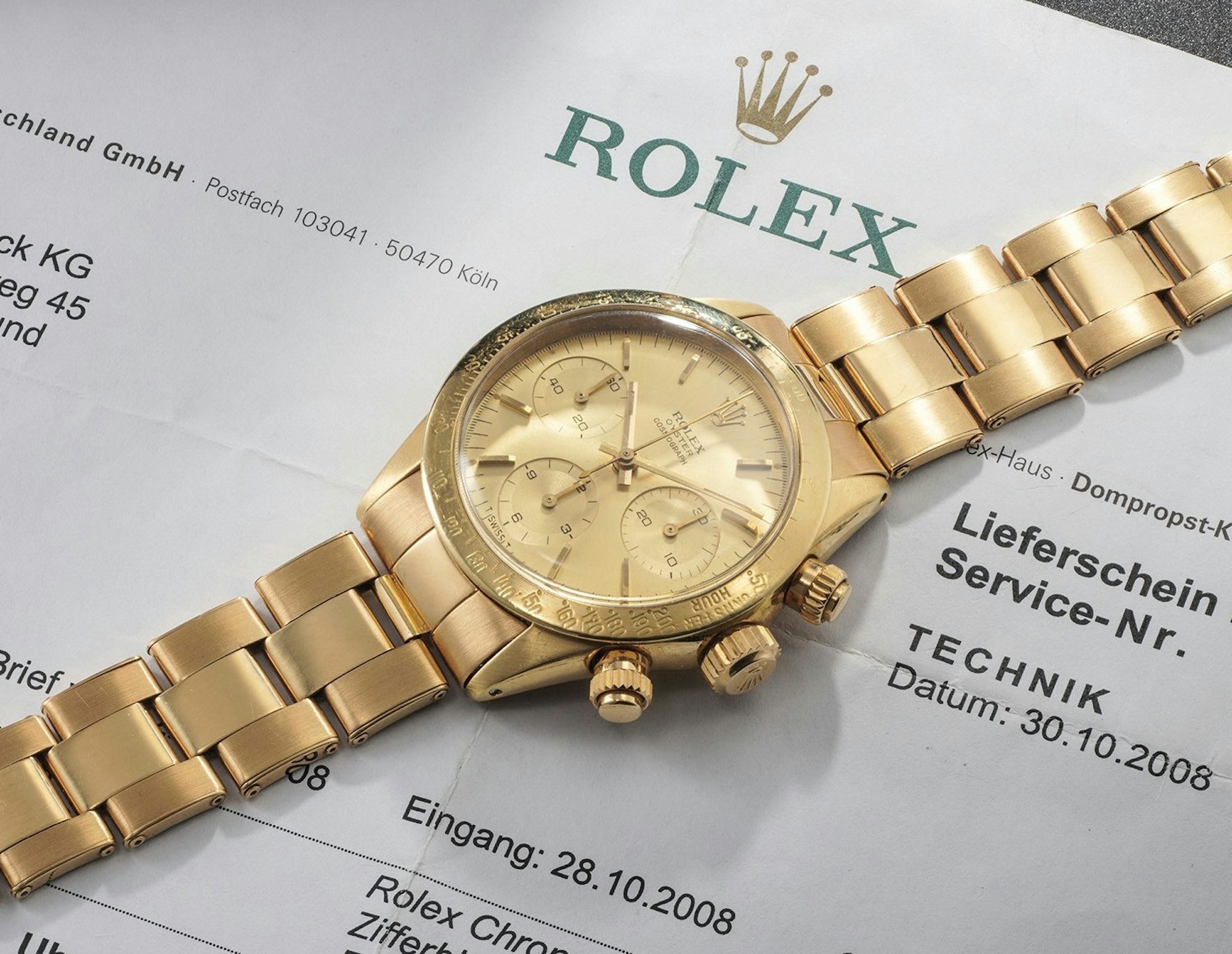 rolex 6265 gold champagne dial