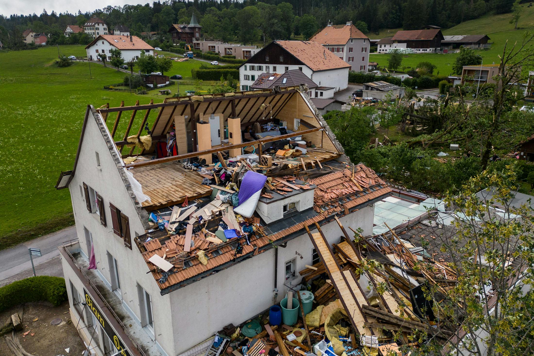 Possible Tornado Hits La Chaux-de-Fonds, Causing Significant Damage To ...