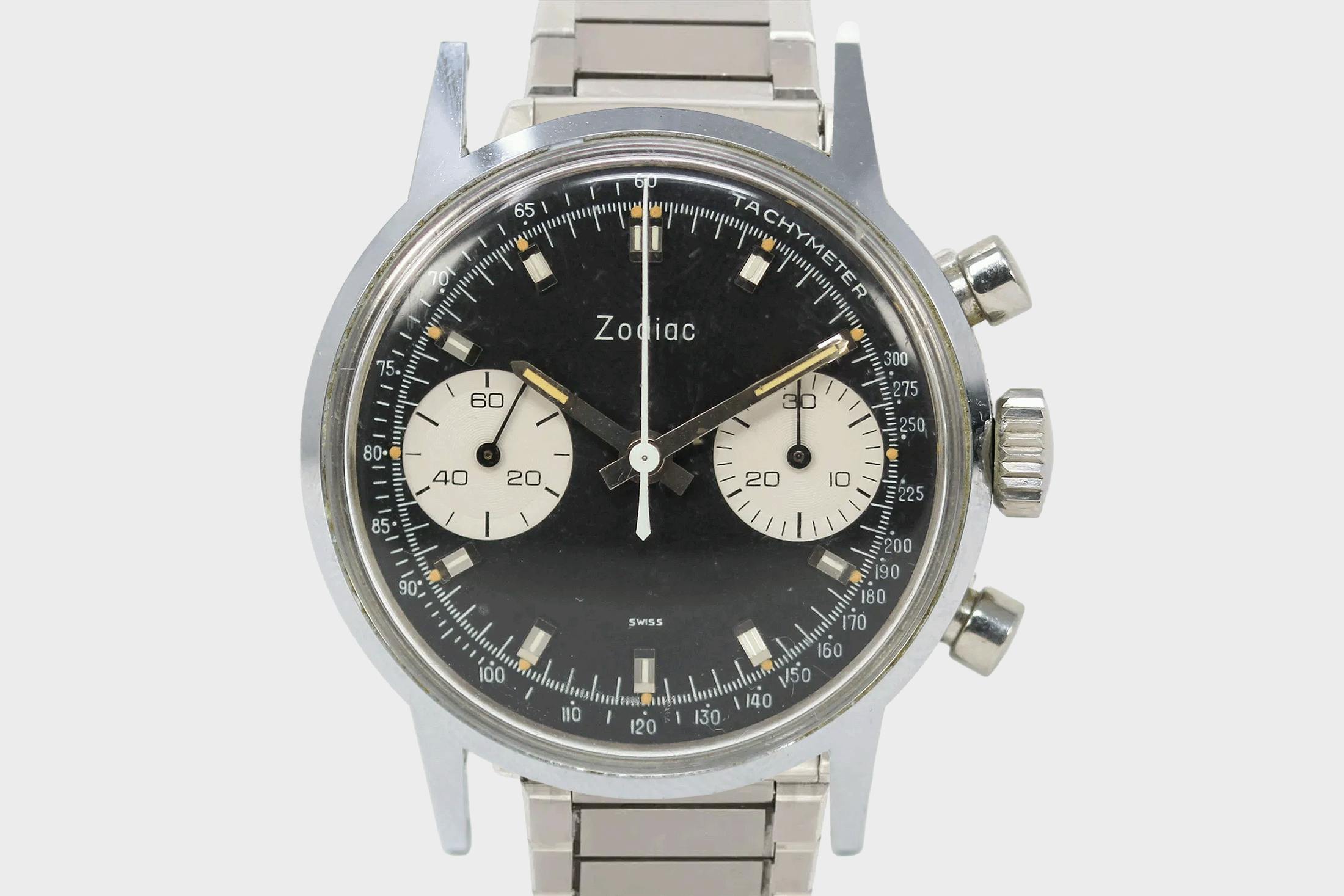 A Patek Phillipe 5000R, A Seiko 7018-8000, A Zodiac Poor Man's Heuer Reference 7721, And A Jaeger LeCoultre Master Calendar Moonphase Meteorite