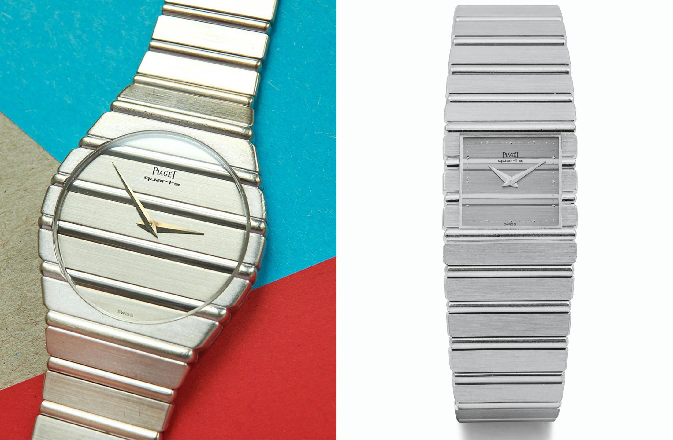 vintage piaget polo 7661 and 7131 white gold 