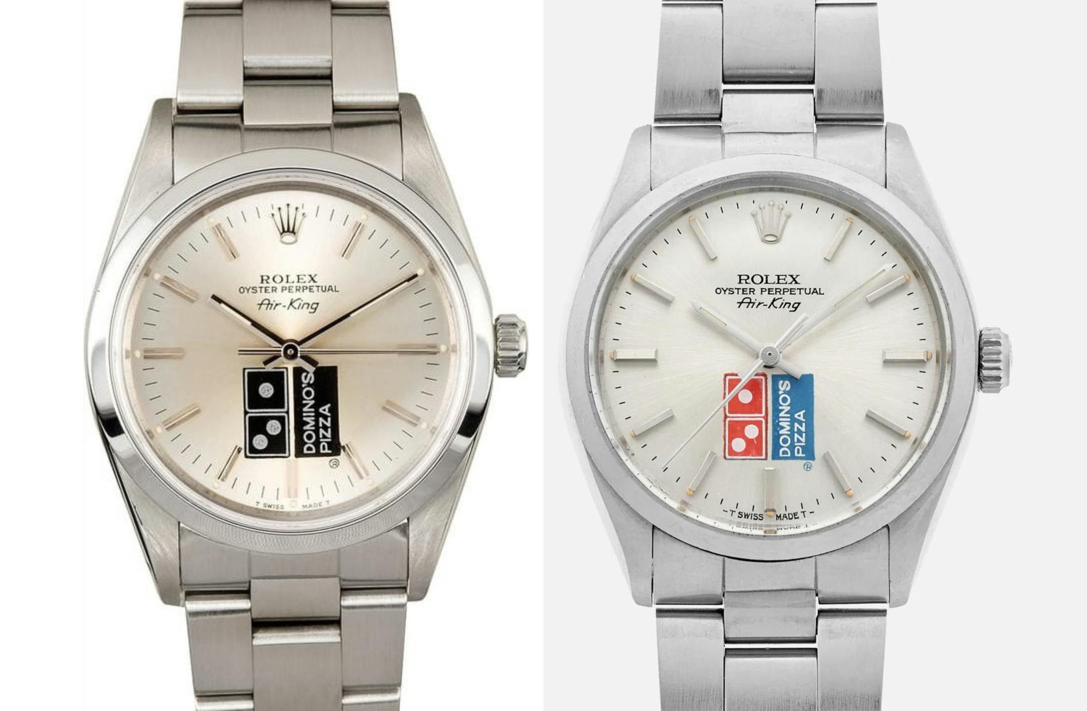 rolex air-king domino's dial