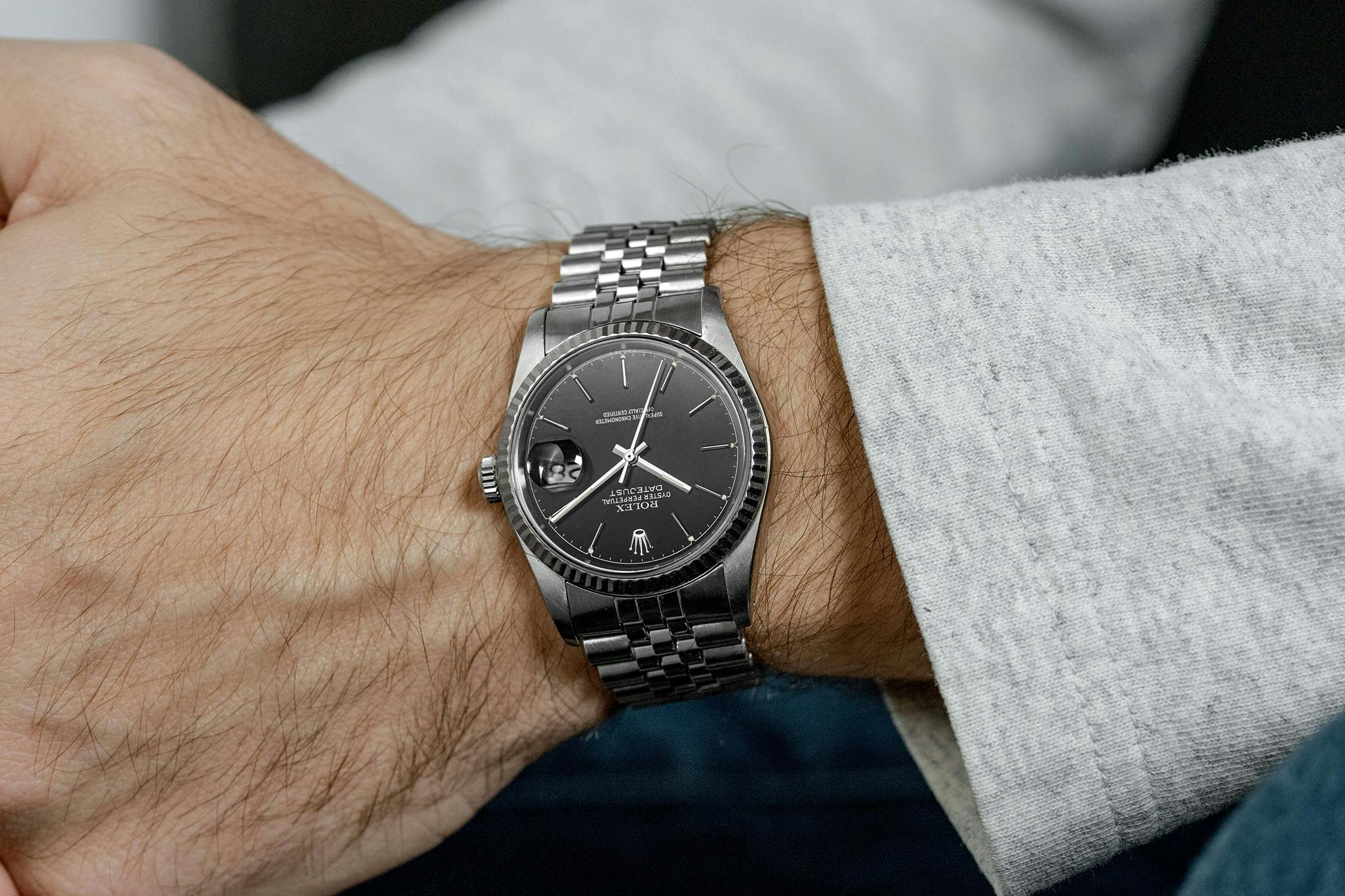 <p><a href="https://shop.hodinkee.com/products/datejust-black-dial?utm_source=hodinkee&amp;utm_medium=article&amp;utm_campaign=article-links-vintage" target="_blank">1988 Rolex Datejust Ref. 16234 With Black Dial</a></p>