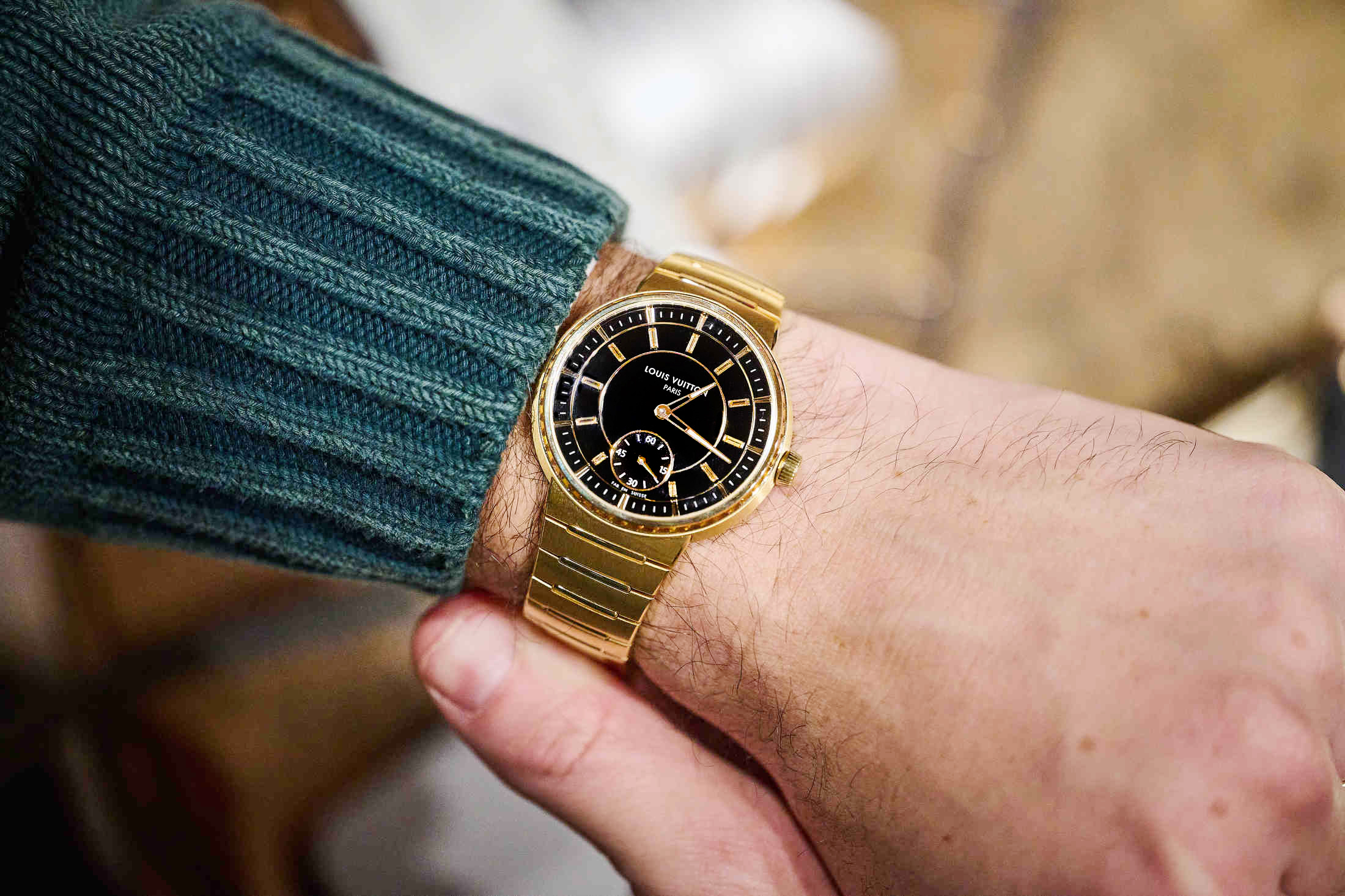  30-piece Louis Vuitton Tambour Yellow-Gold Onyx