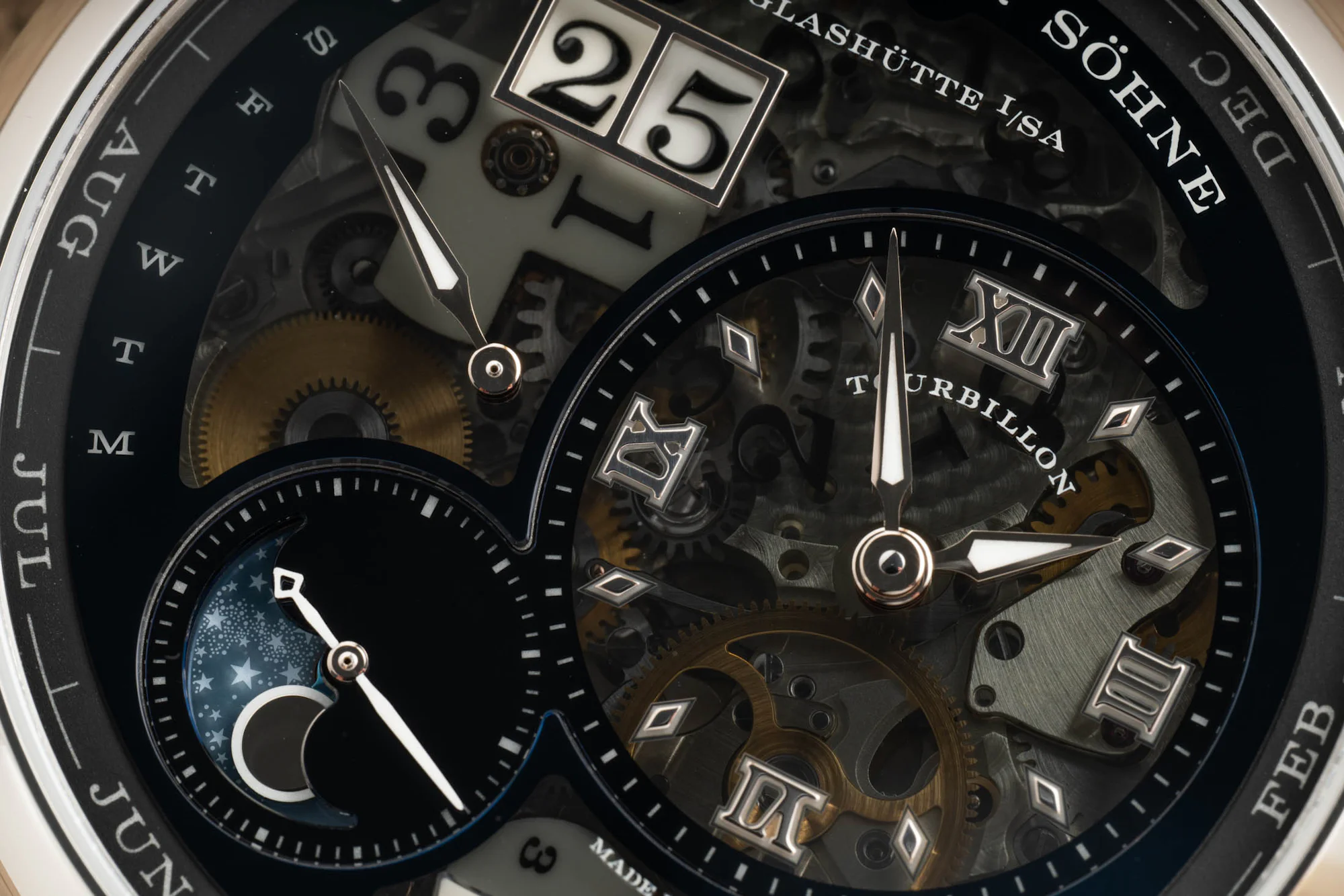 L1 Perpetual Tourbillon Lumen Dial Closeup