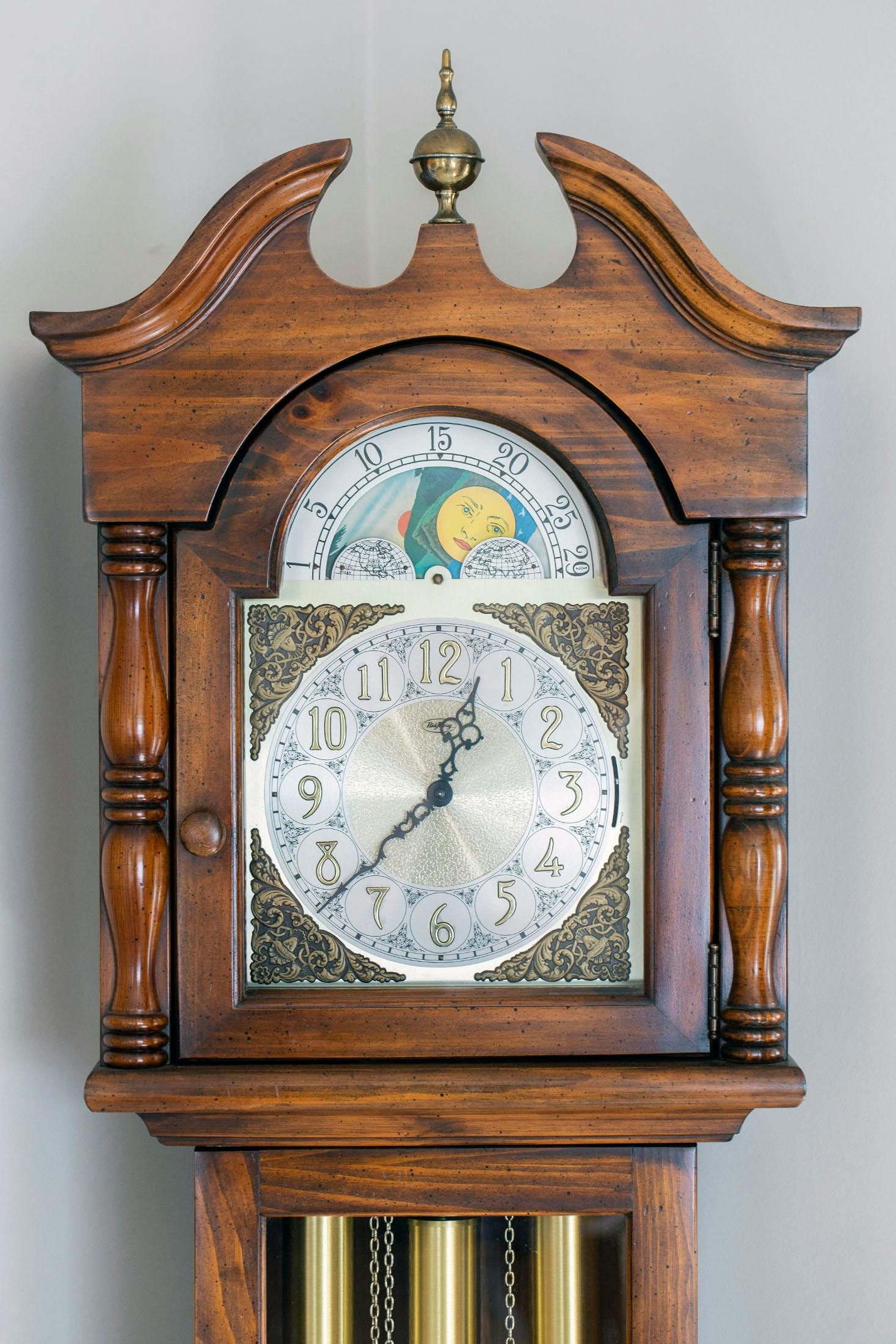 Grandfather clock face