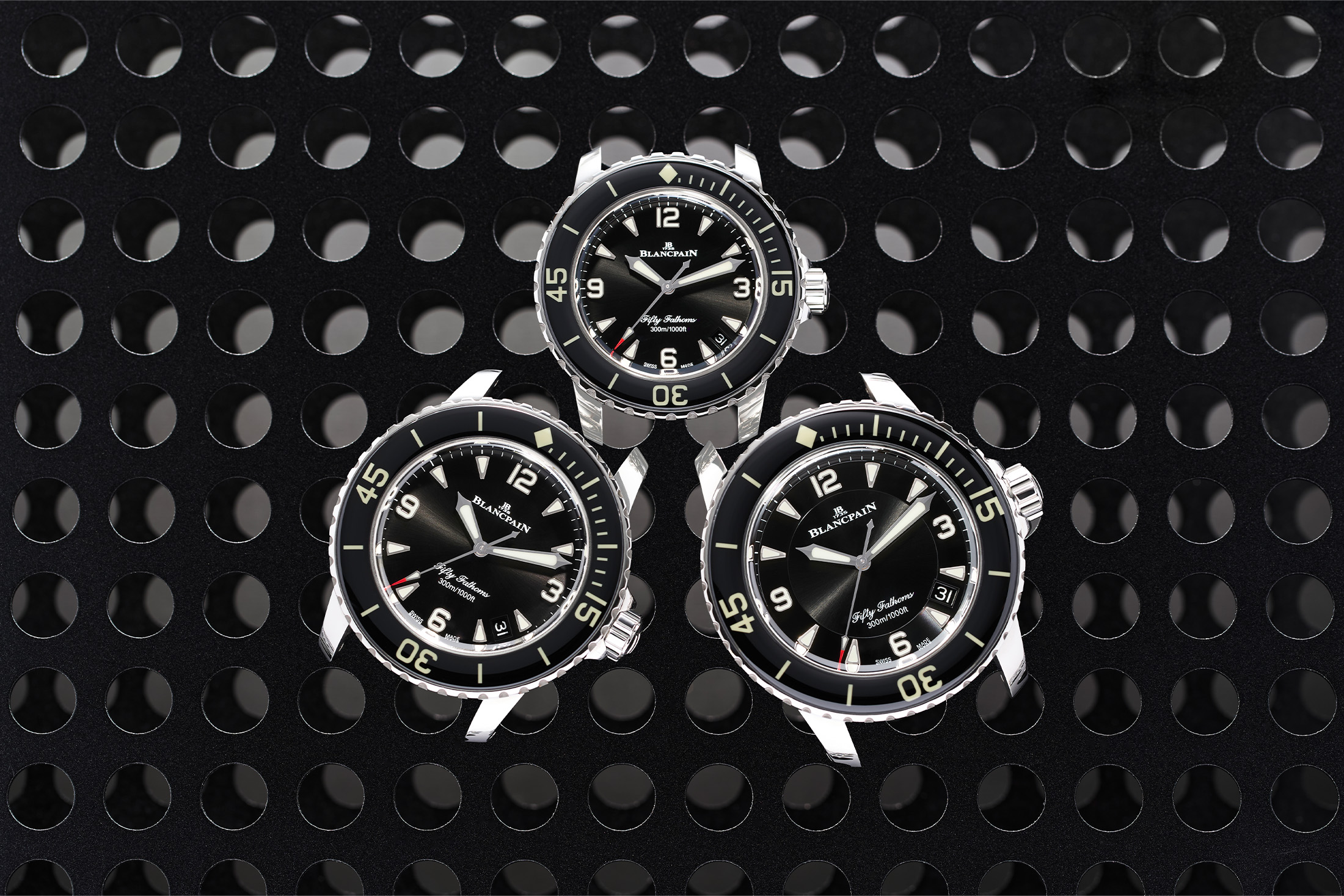 The Blancpain Fifty Fathoms in 38mm, 42mm, and 45mm
