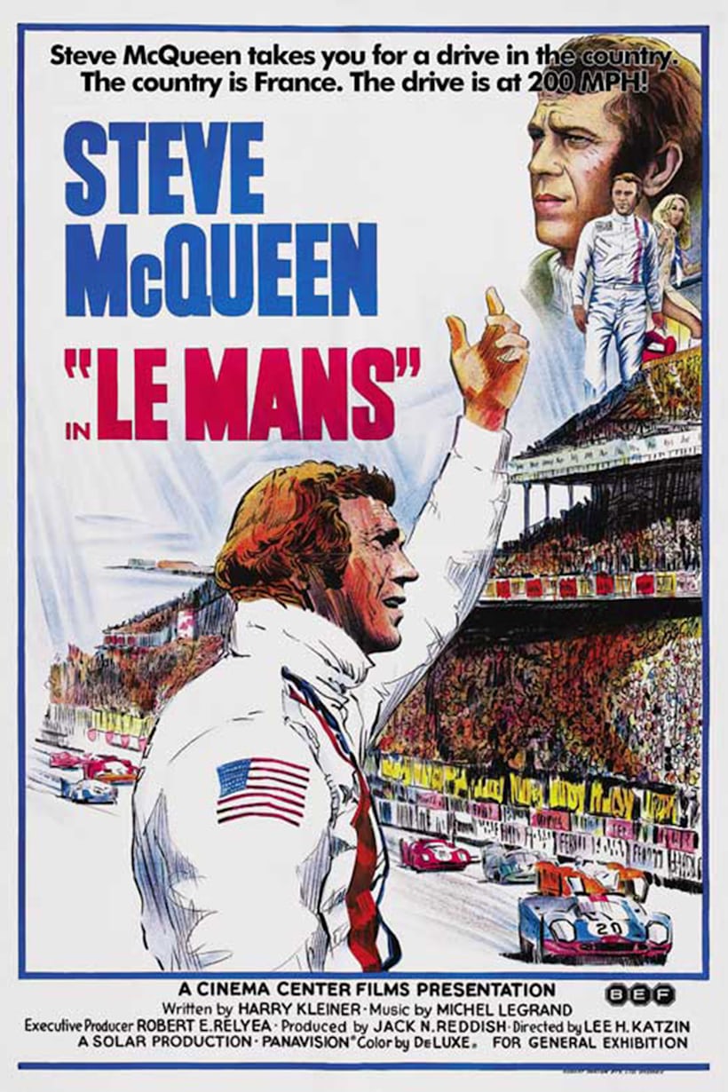 A poster for the movie Le Mans