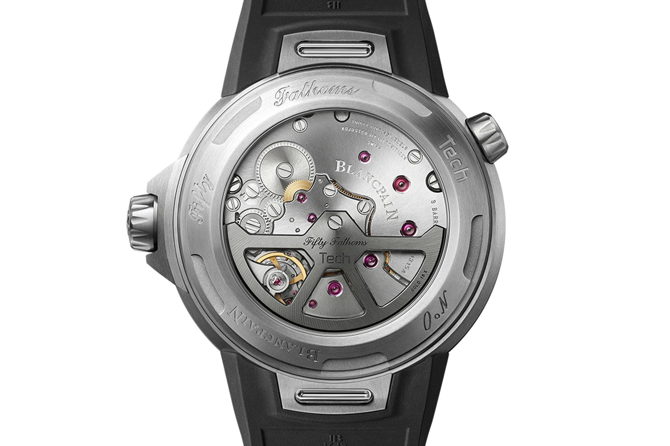 The Blancpain Fifty Fathoms Tech caseback