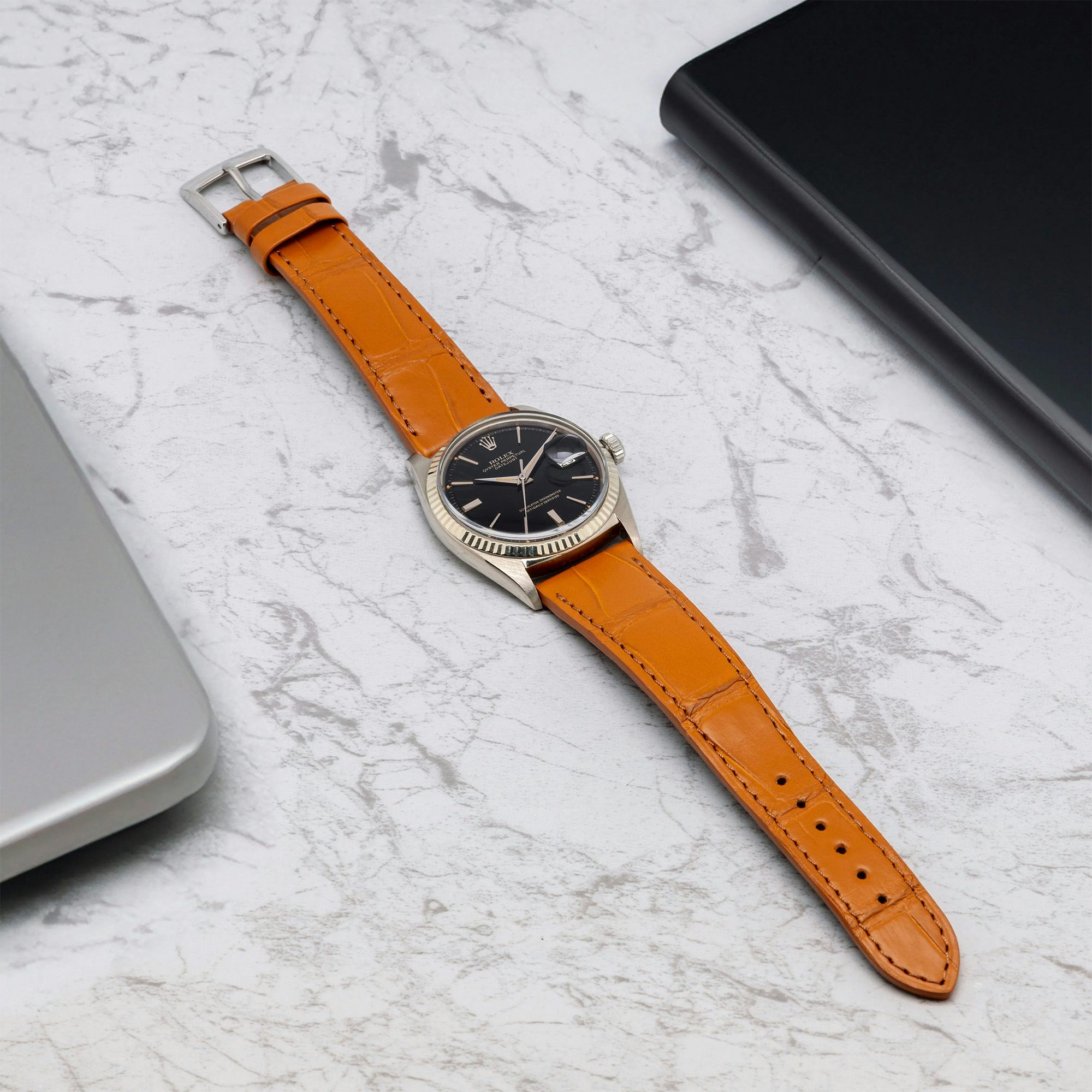 A Rolex Datejust ref. 1601 in white gold