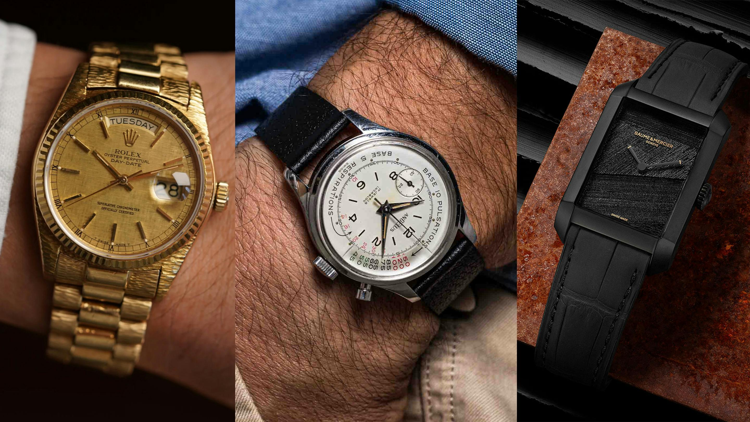 Hamilton Cross Country, Heuer Titanium Quartz, Movado Super Sub Sea Chronograph, and More