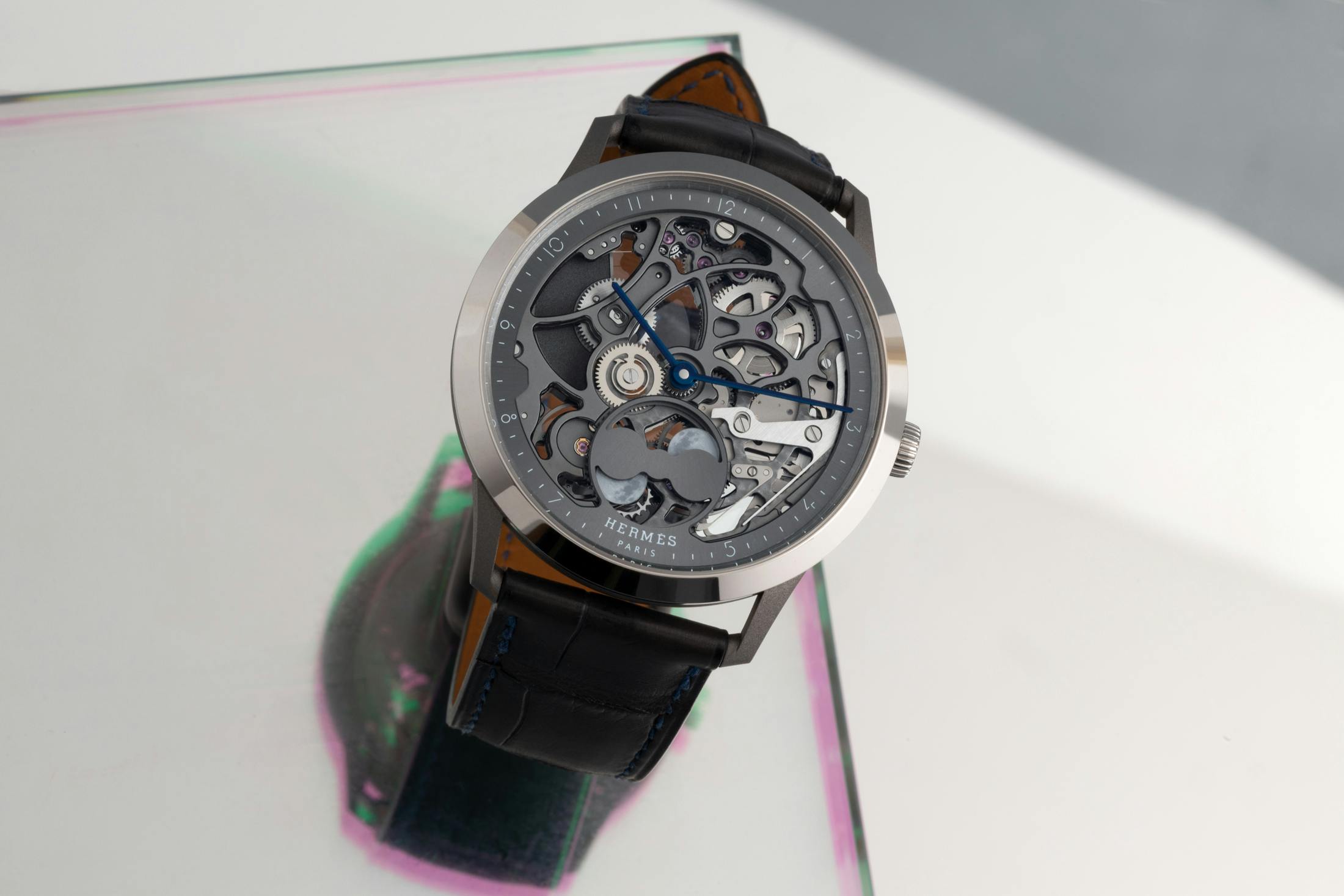 hermes skeleton watch