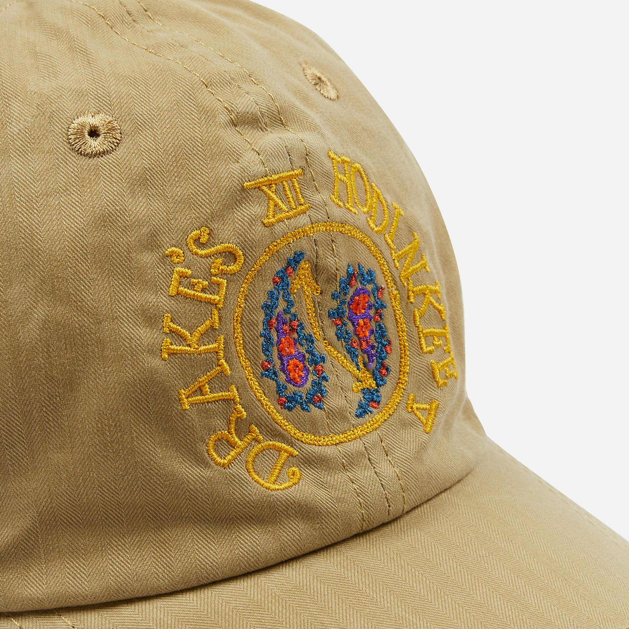 <p><a href="http://shop.hodinkee.com/products/drakes-baseball-cap" target="">Baseball Cap in Tan Cotton Herringbone</a></p>