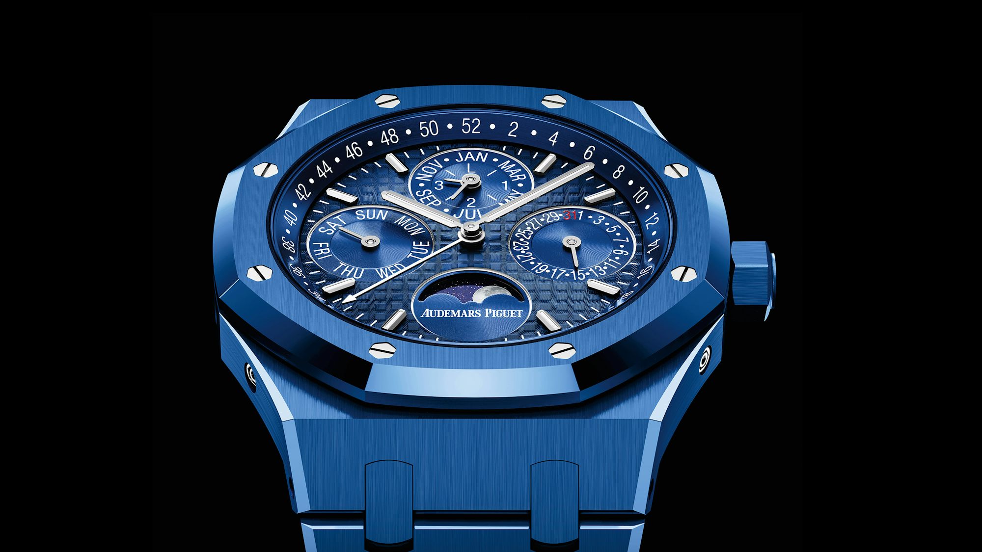Audemars Piguet unveils a Royal Oak Perpetual Calendar in blue ceramic