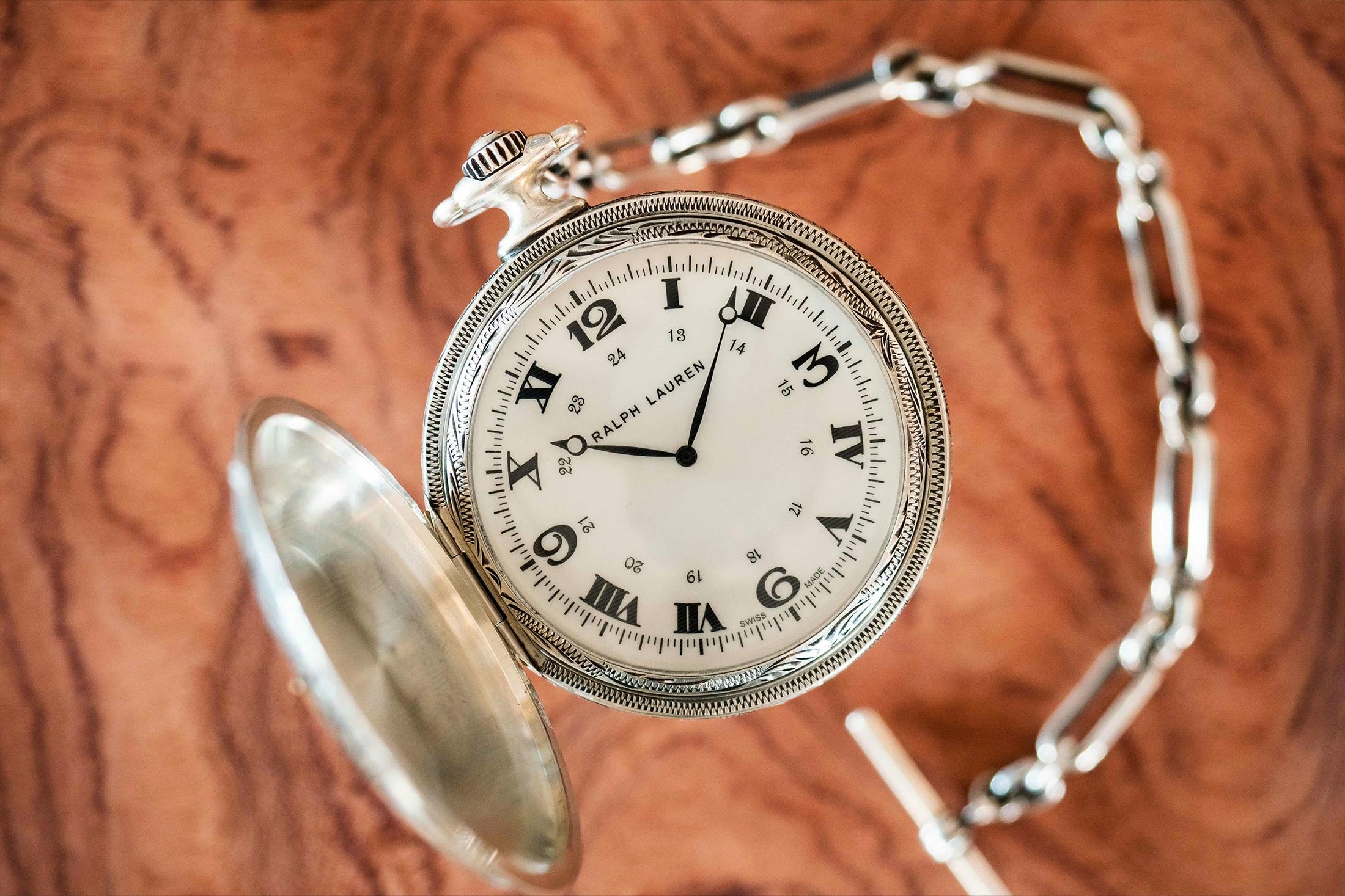 The Ralph Lauren Western Cushion 38mm In Engraved Sterling Silver