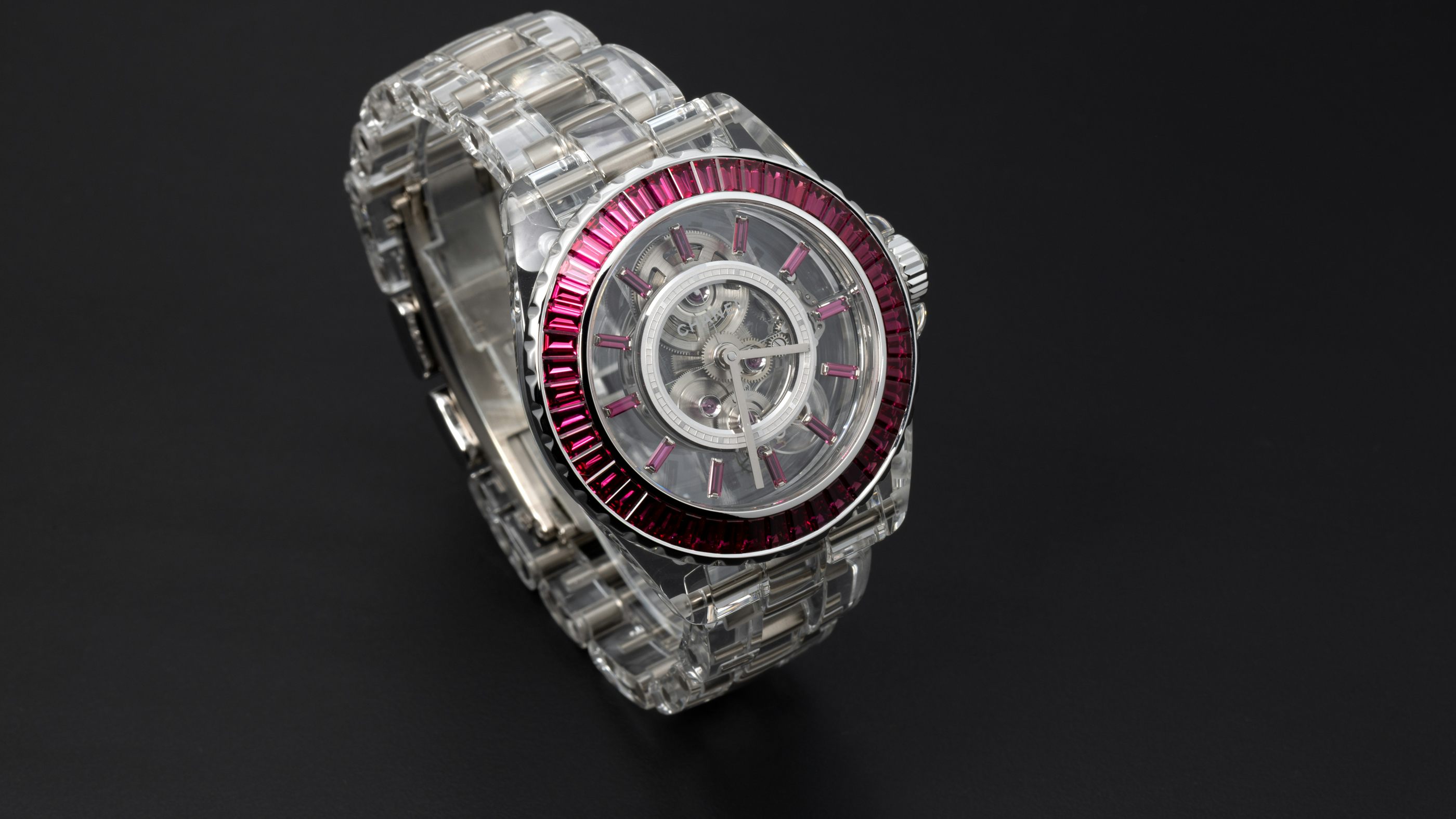 chanel j12 pink sapphire watch