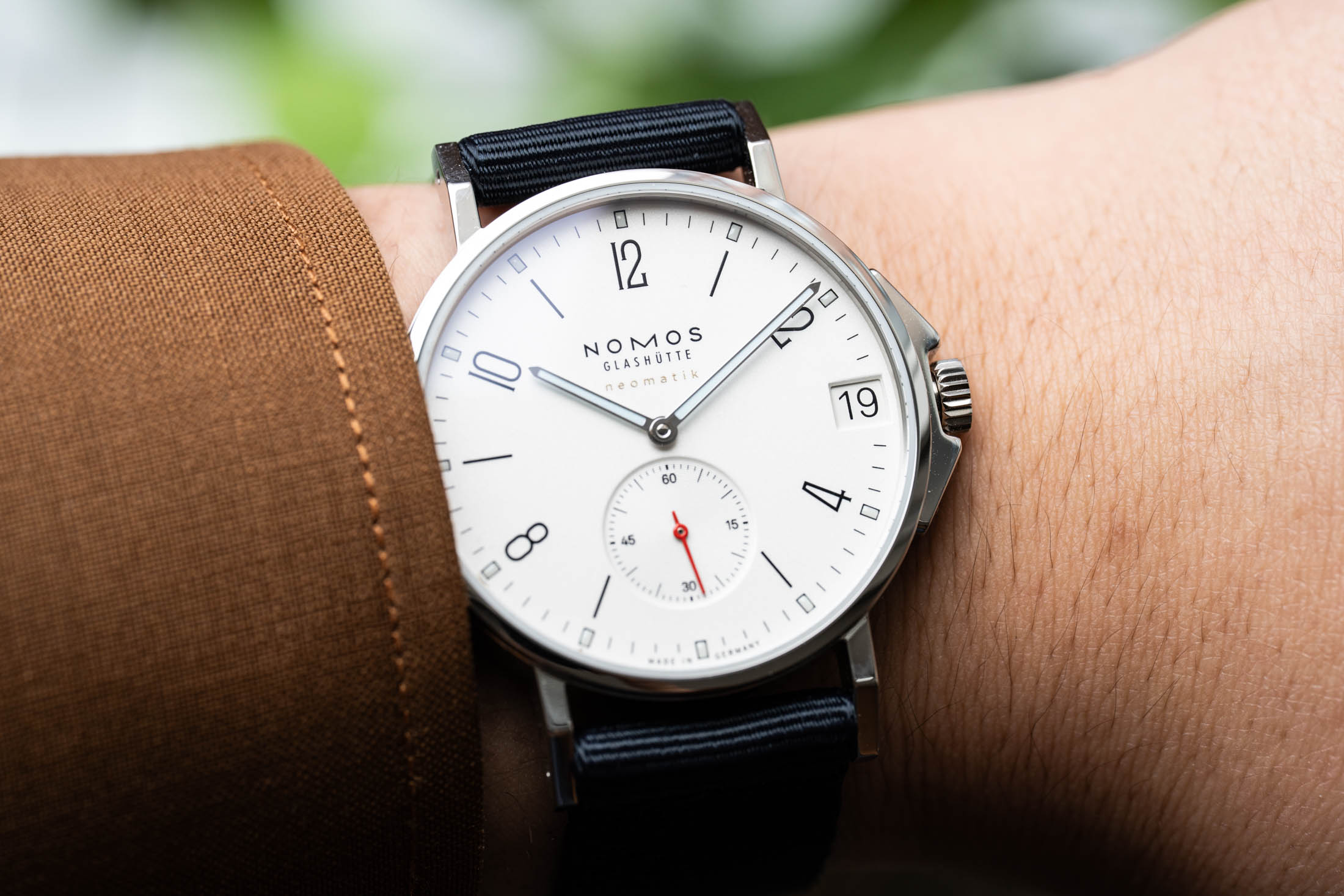 Nomos Ahoi 38 White Wristshot