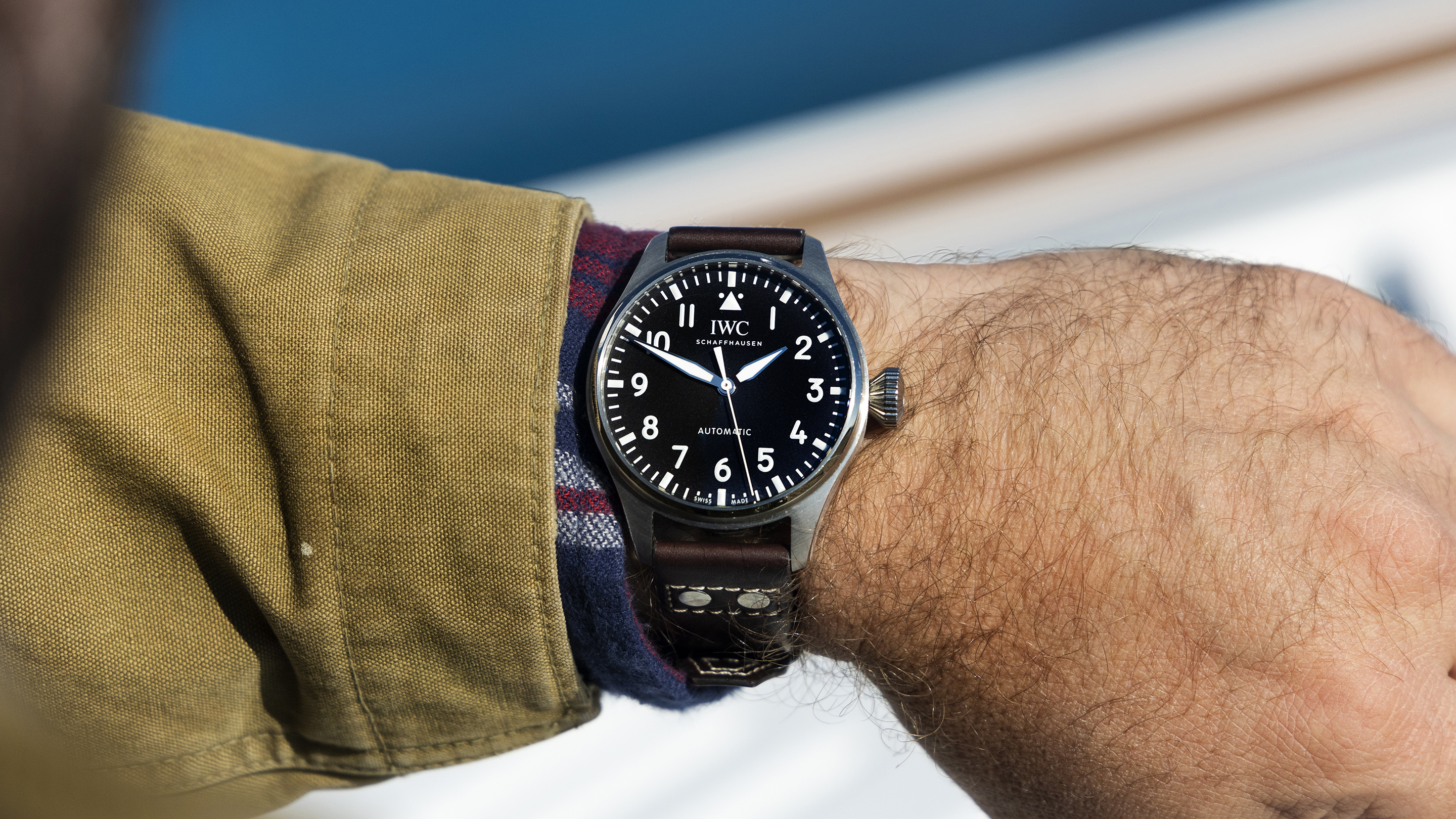 iwc pilot wrist