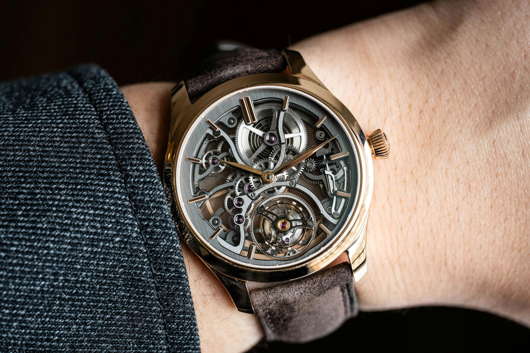 Endeavour Tourbillon Skeleton Wristshot