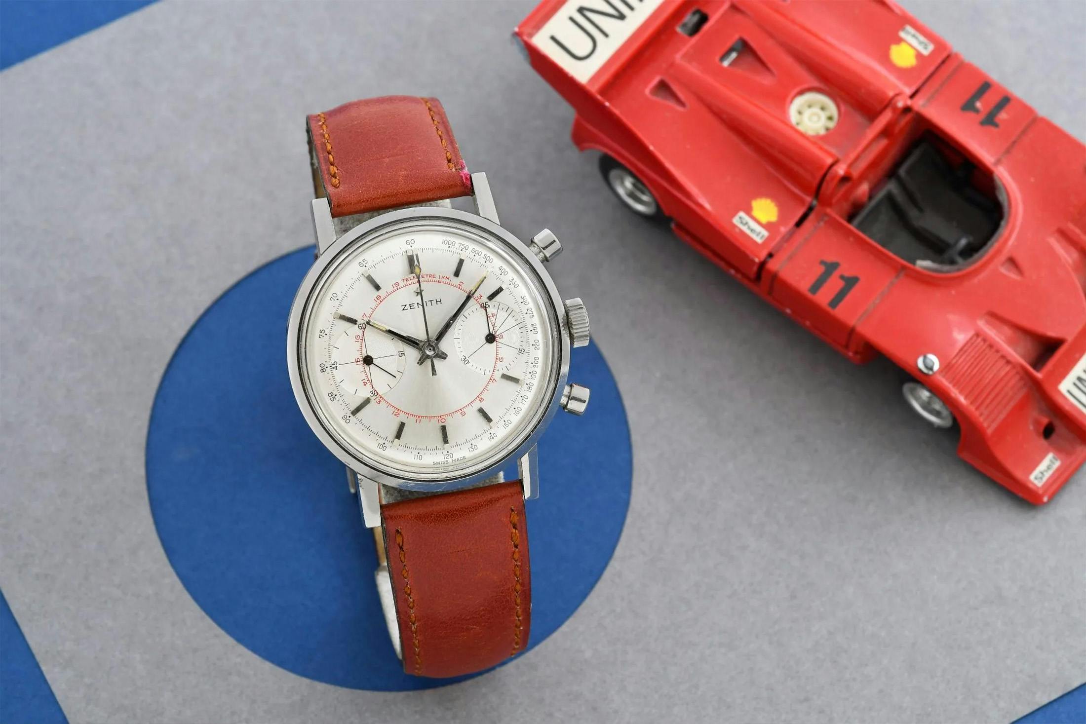 An Omega Suverän, A Universal Geneve Cabriolet, A Vacheron Constantin Overseas, And A Vintage Zenith Chronograph
