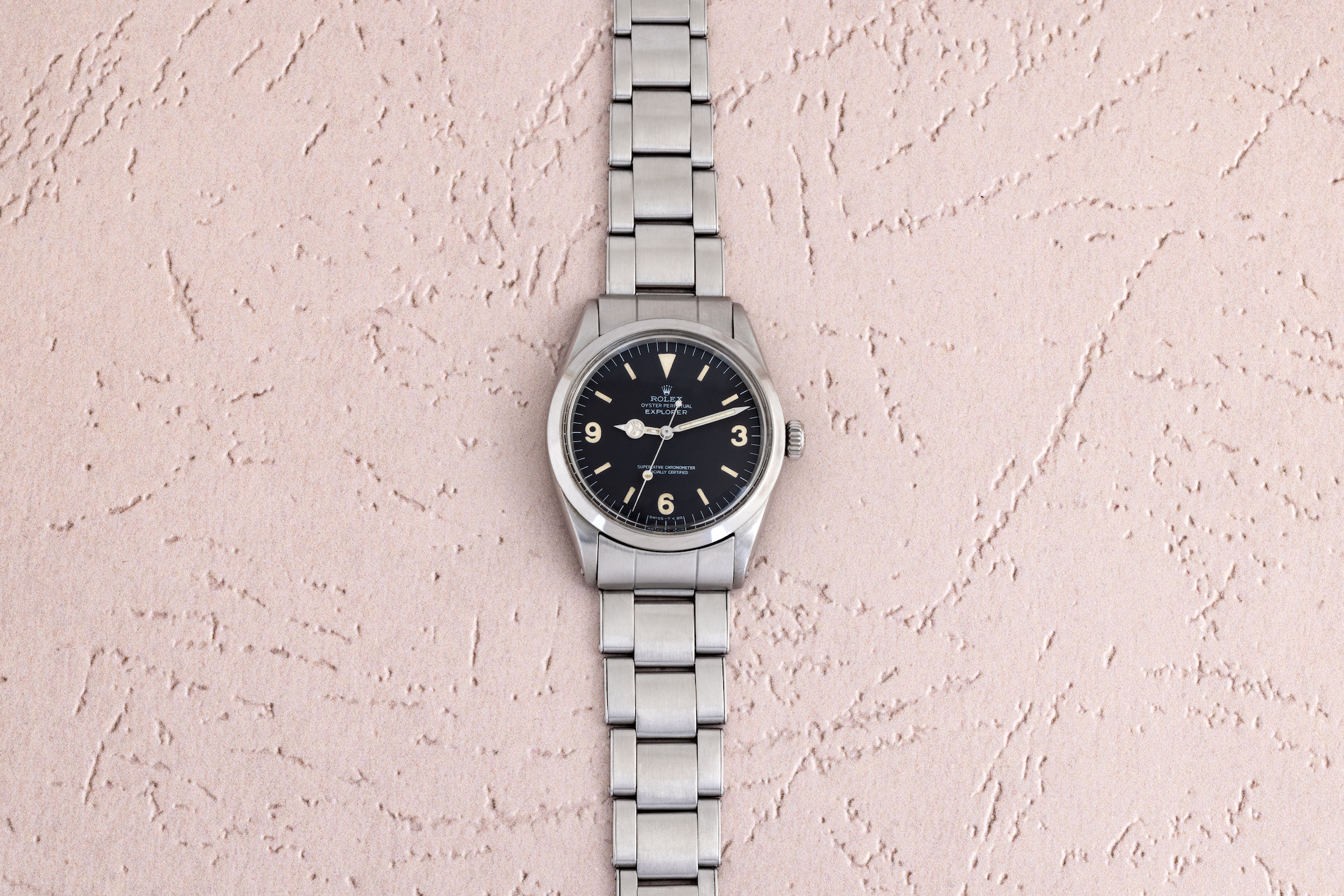 image of Rolex Explorer 1016 with matte dial.