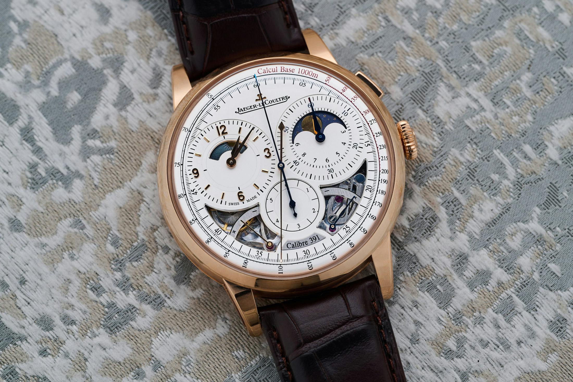 jaeger lecoultre duometre chronograph moon rose gold