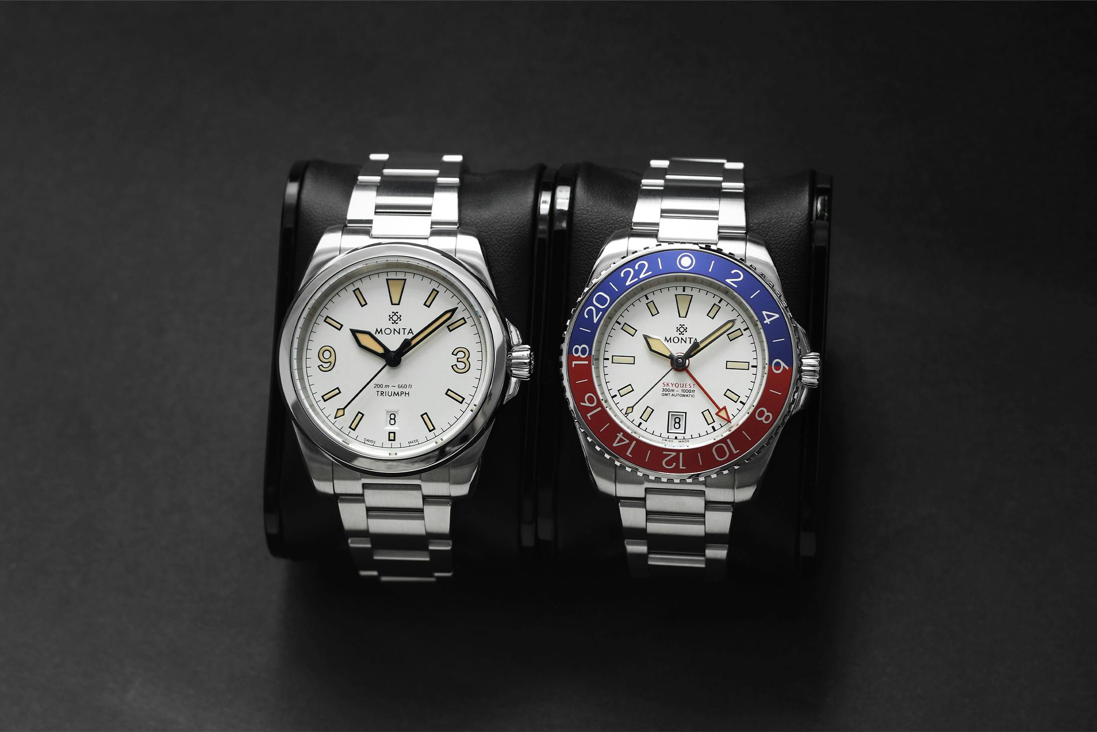 Monta 10th Anniversary Neuchâtel X Collection in Opalin Silver (Skyquest and Triumph)