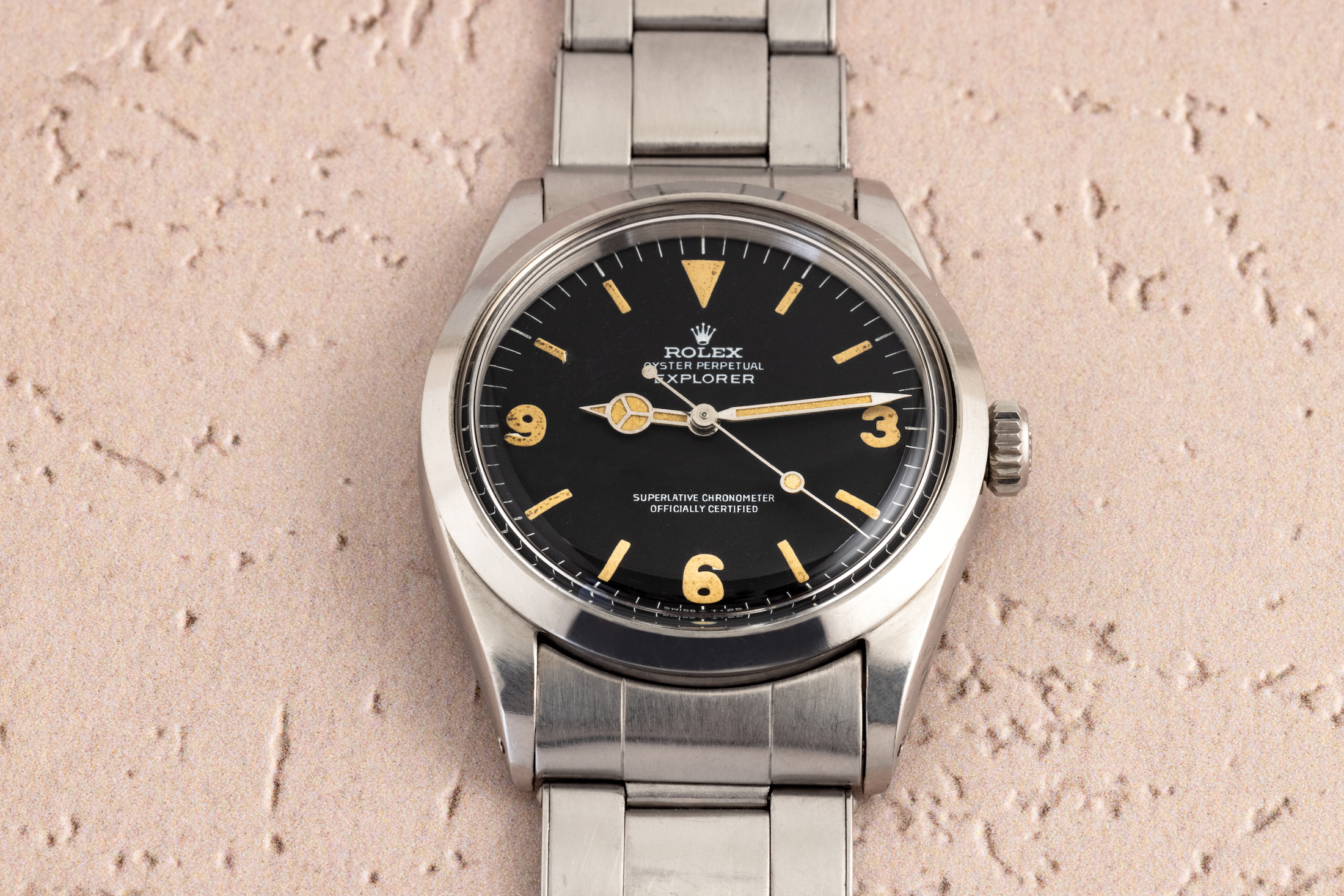 image of Rolex Explorer 1016 with matte dial.