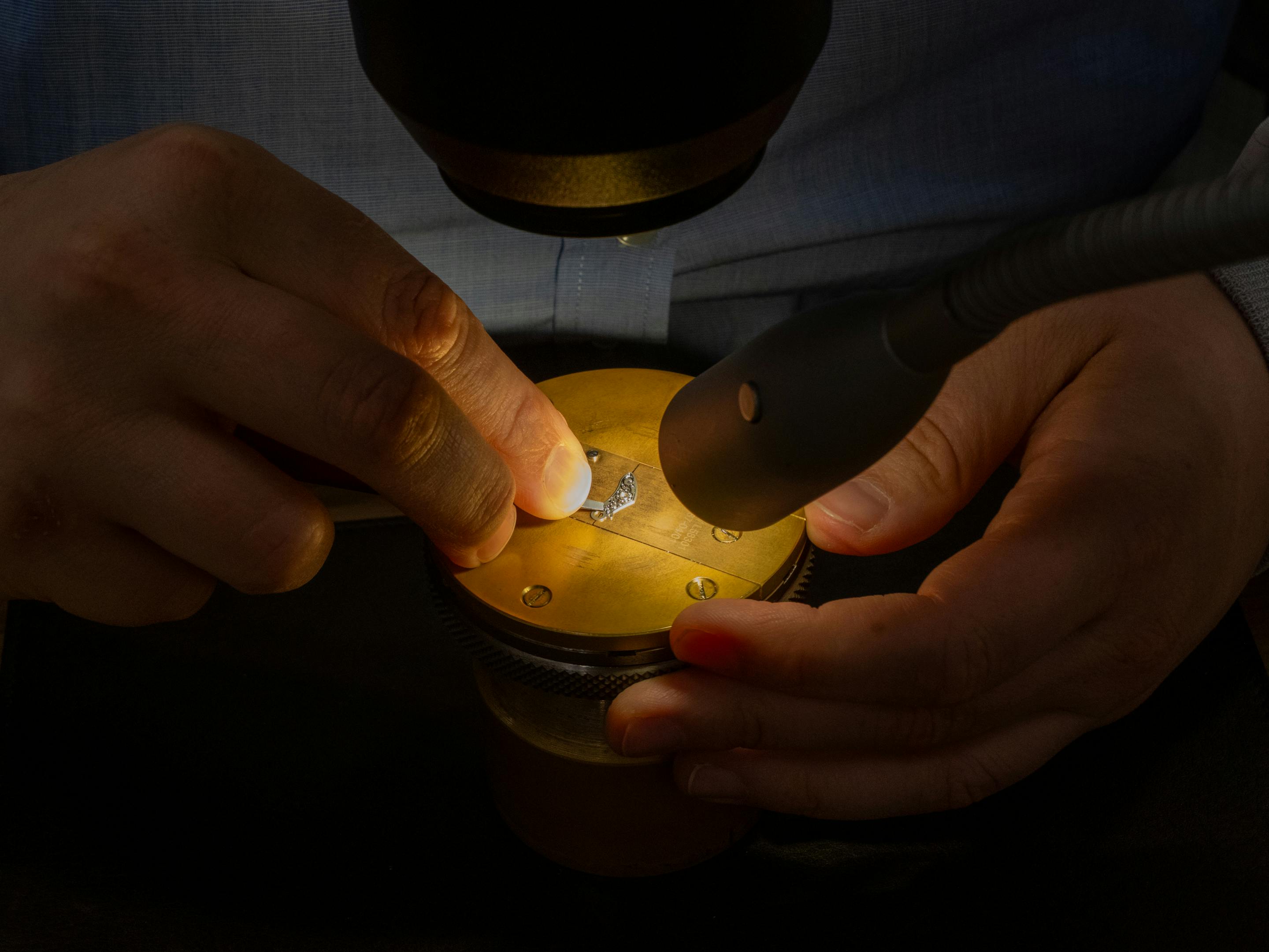 Engraver at work