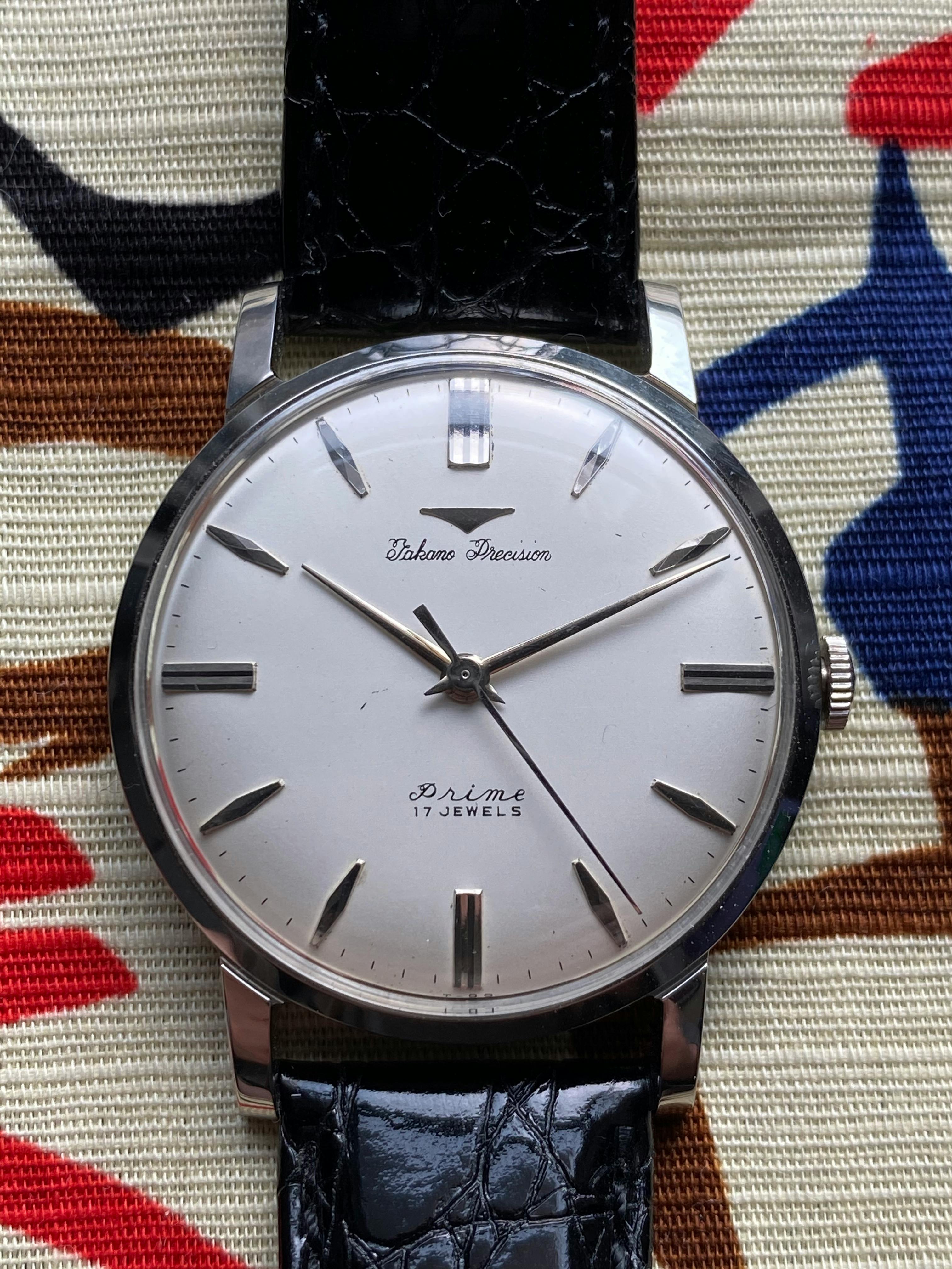 TAKANO Prime 17 Jewels Dial Takano Watch Prime 希少☆ 手巻 from