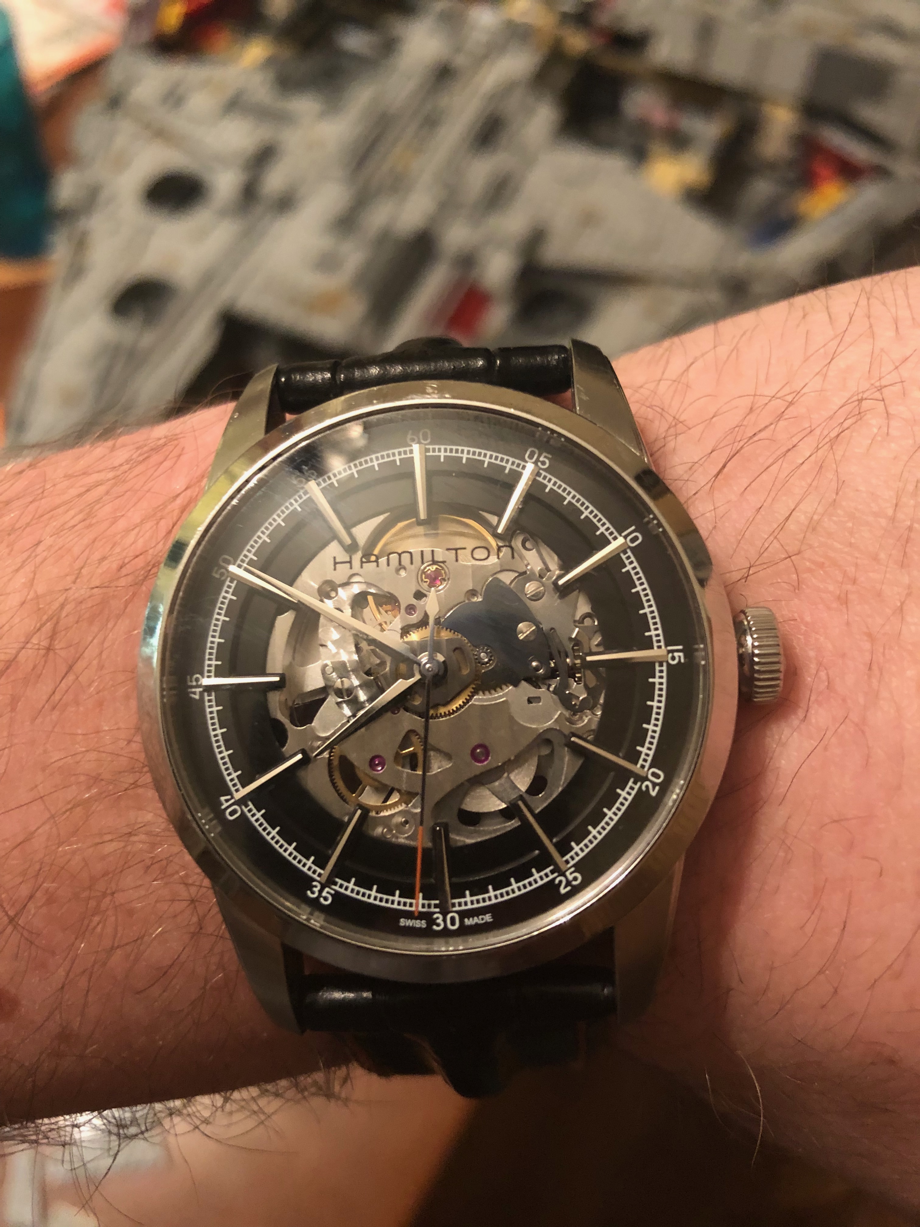 Hamilton railroad cheap skeleton watch