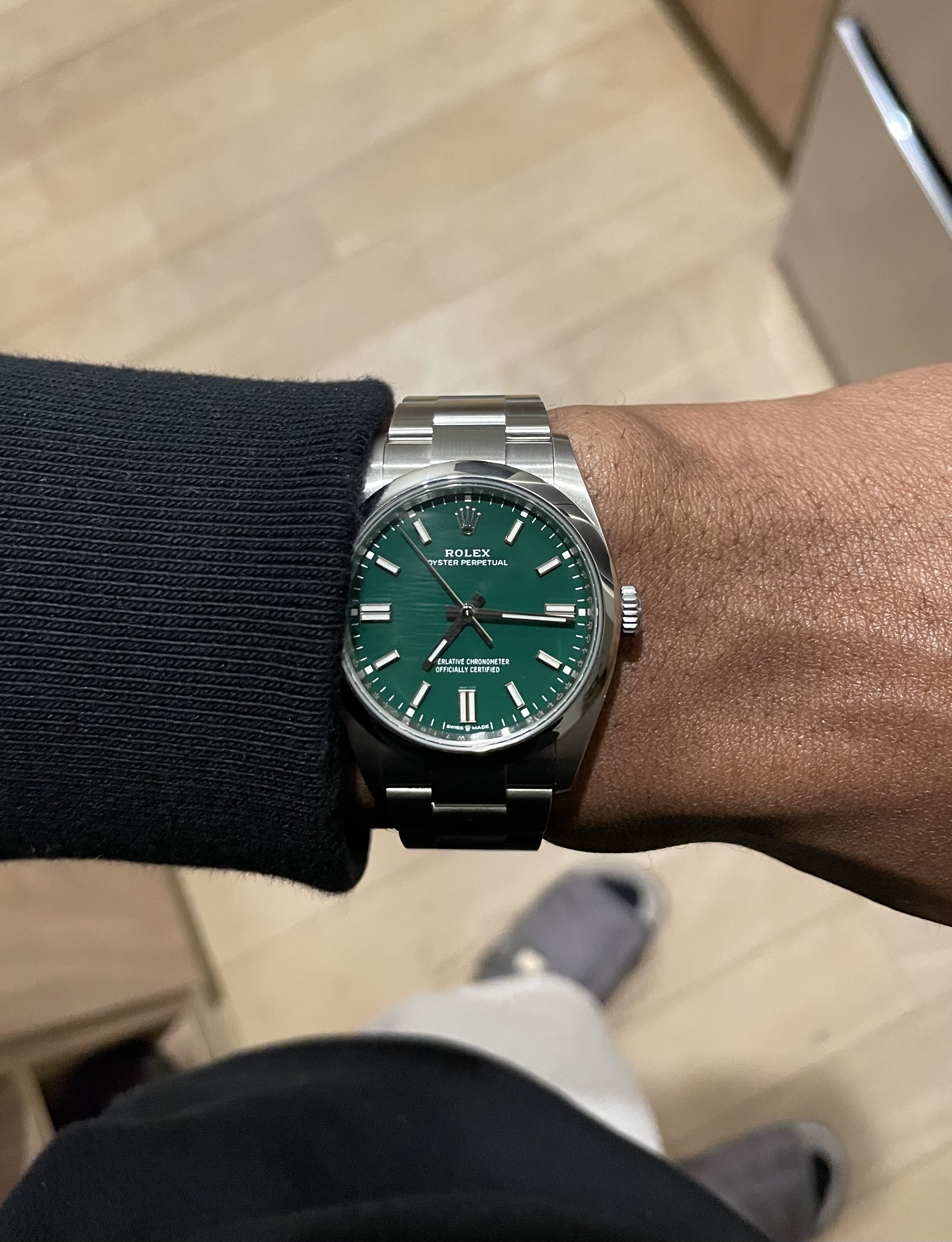 oyster perpetual 36mm green