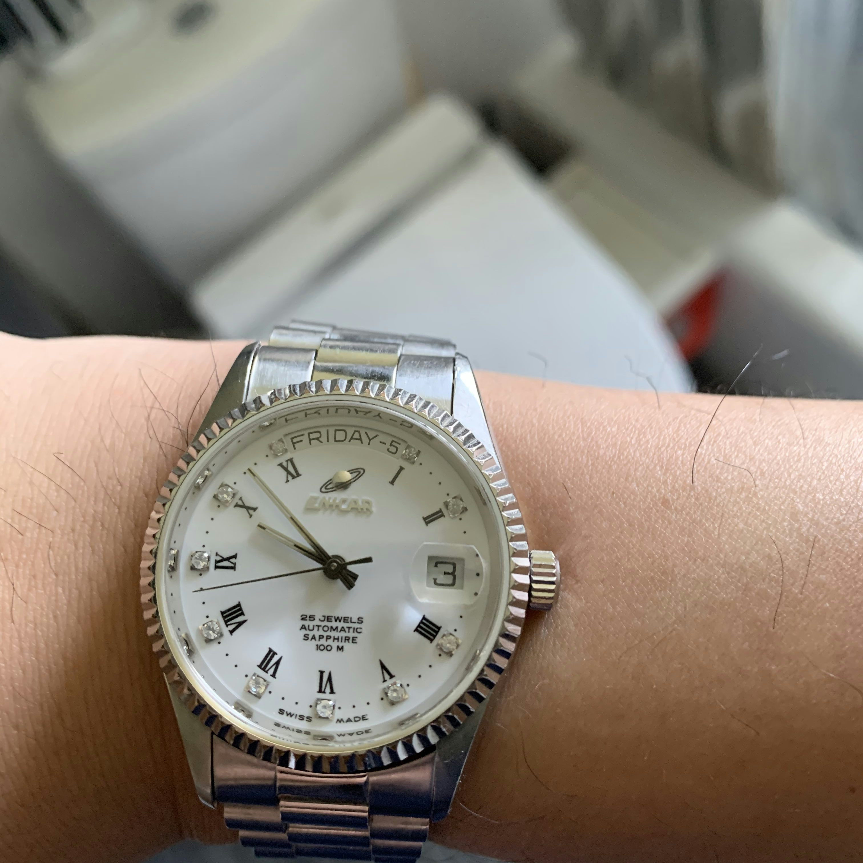 Enicar watch 25 jewels automatic deals