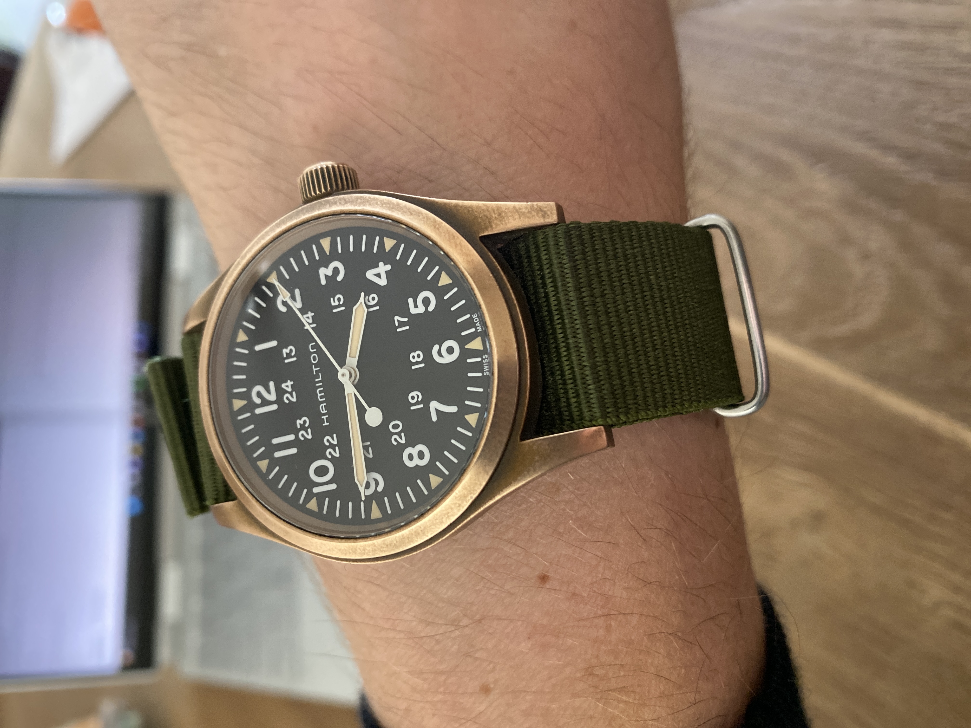 Hamilton Khaki field mechanical bronze H694590 — Hodinkee Community