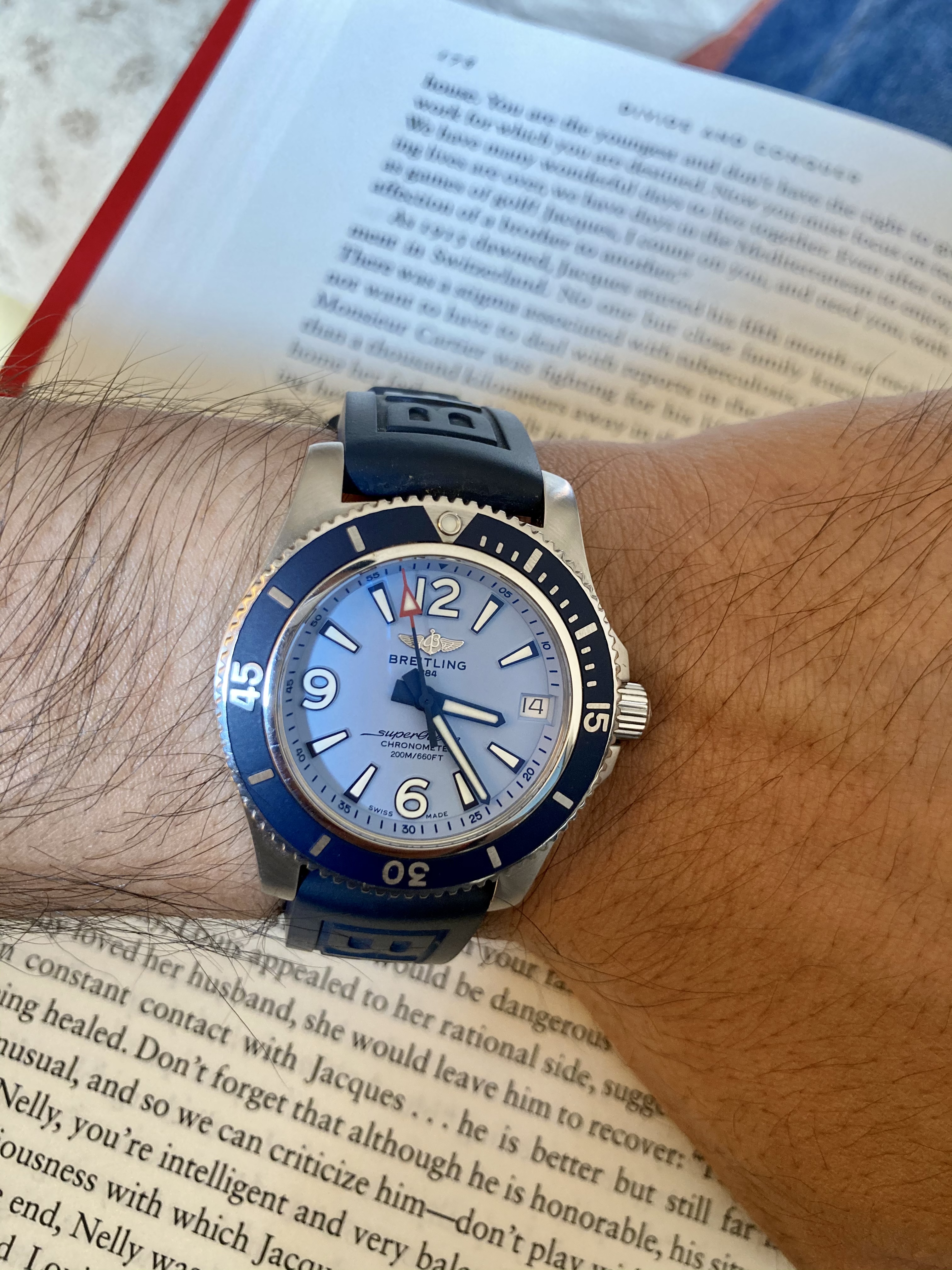 breitling superocean 36 blue